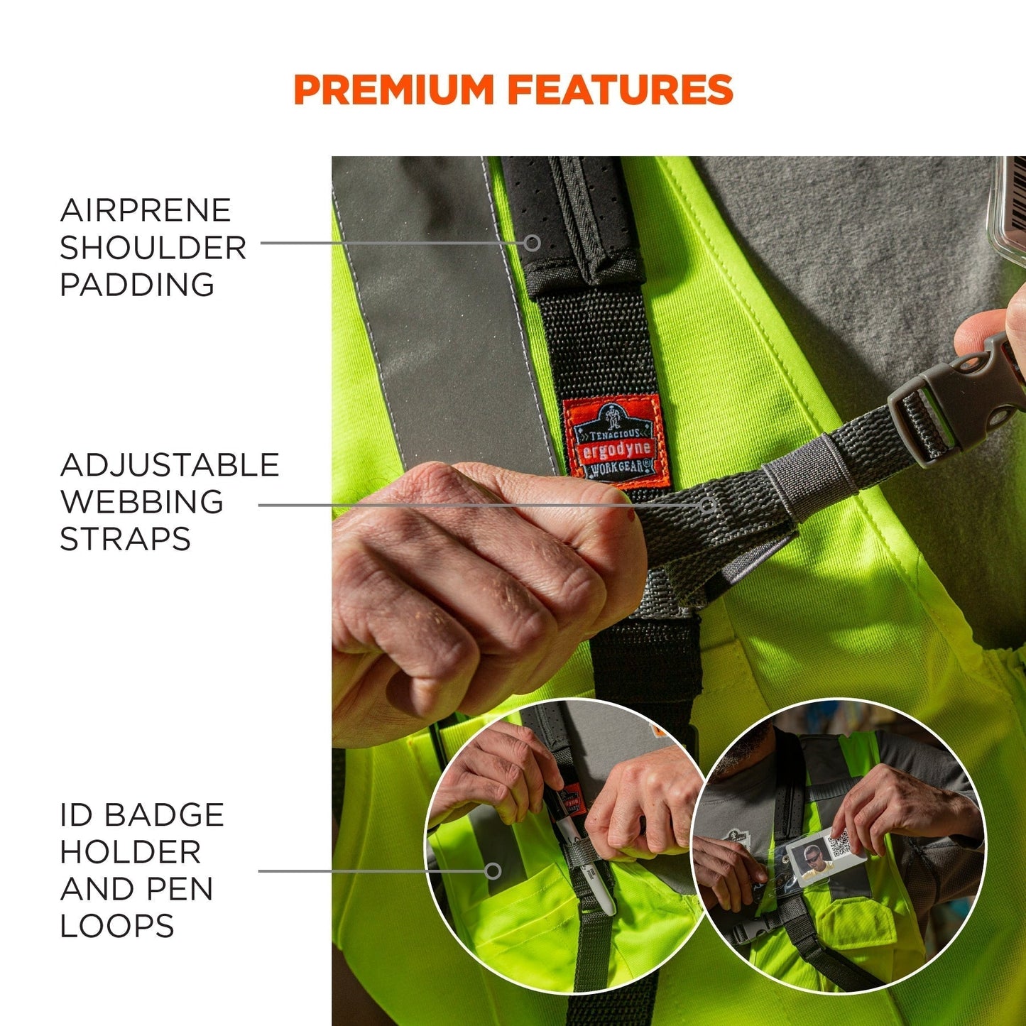 Black Lanyard Harness - Ergodyne - Padded Design