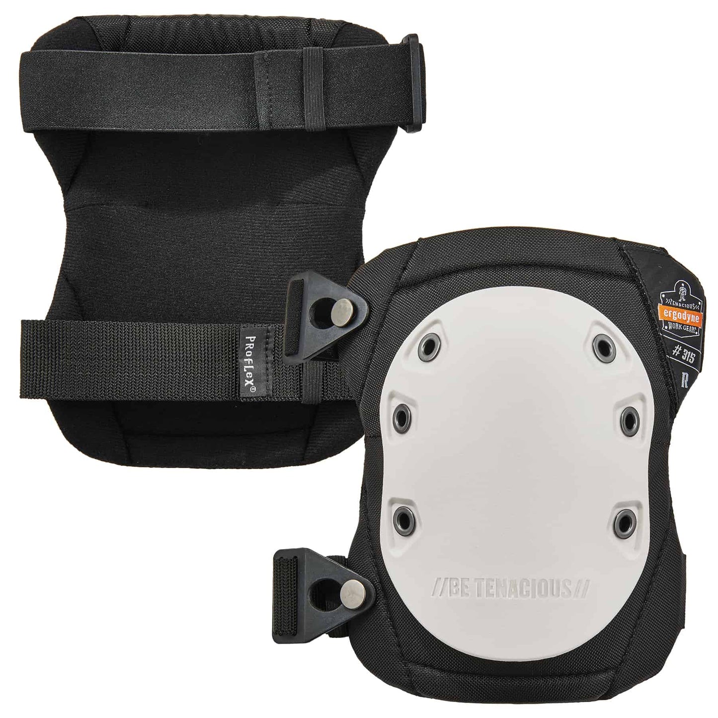 Buckle Closure Knee Pads - Ergodyne - Textured Hard Cap