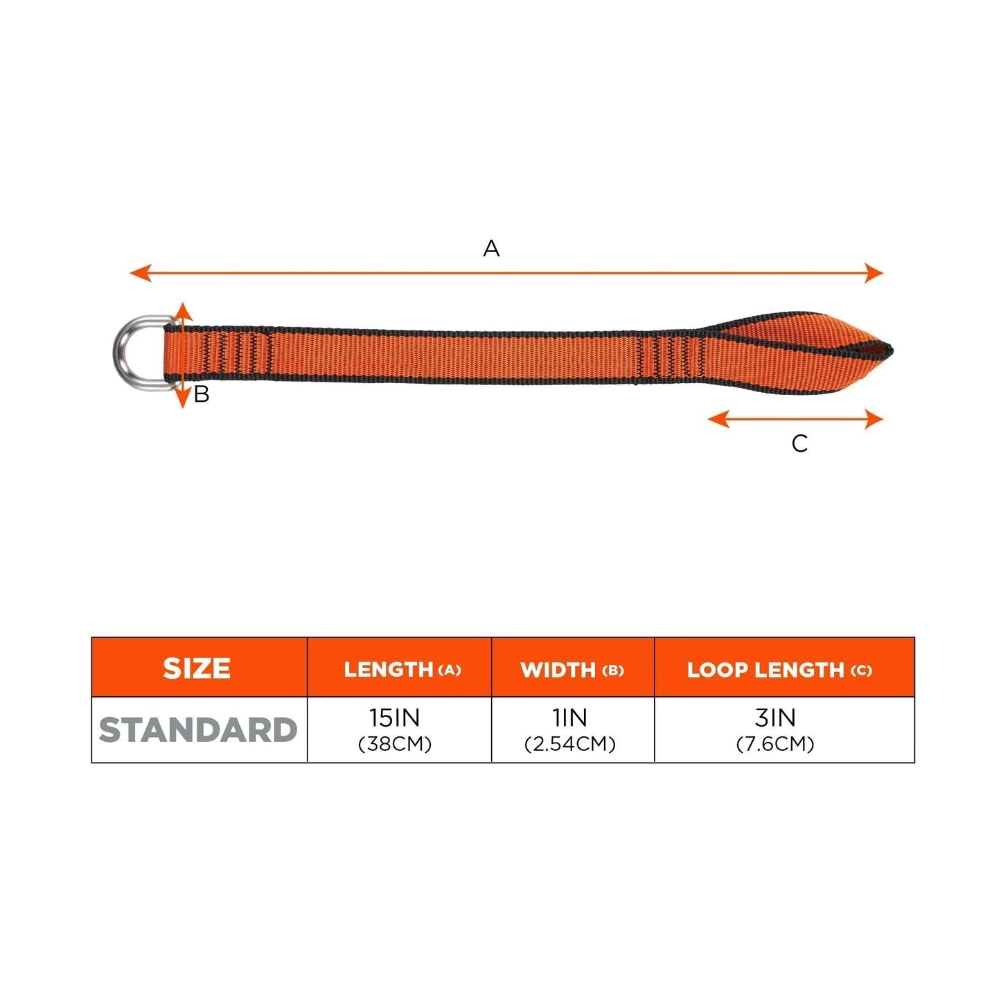 60lbs/27kg Tool Attachments - Ergodyne - Heavy-Duty Strap