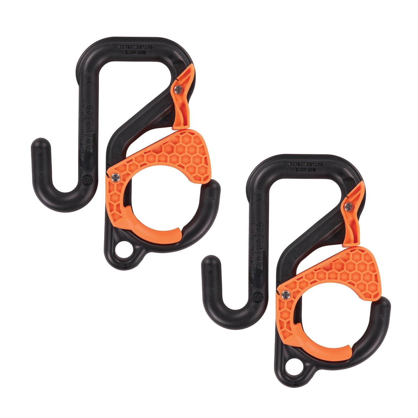 Black/Orange Bucket Hooks - Ergodyne - Heavy-Duty Design