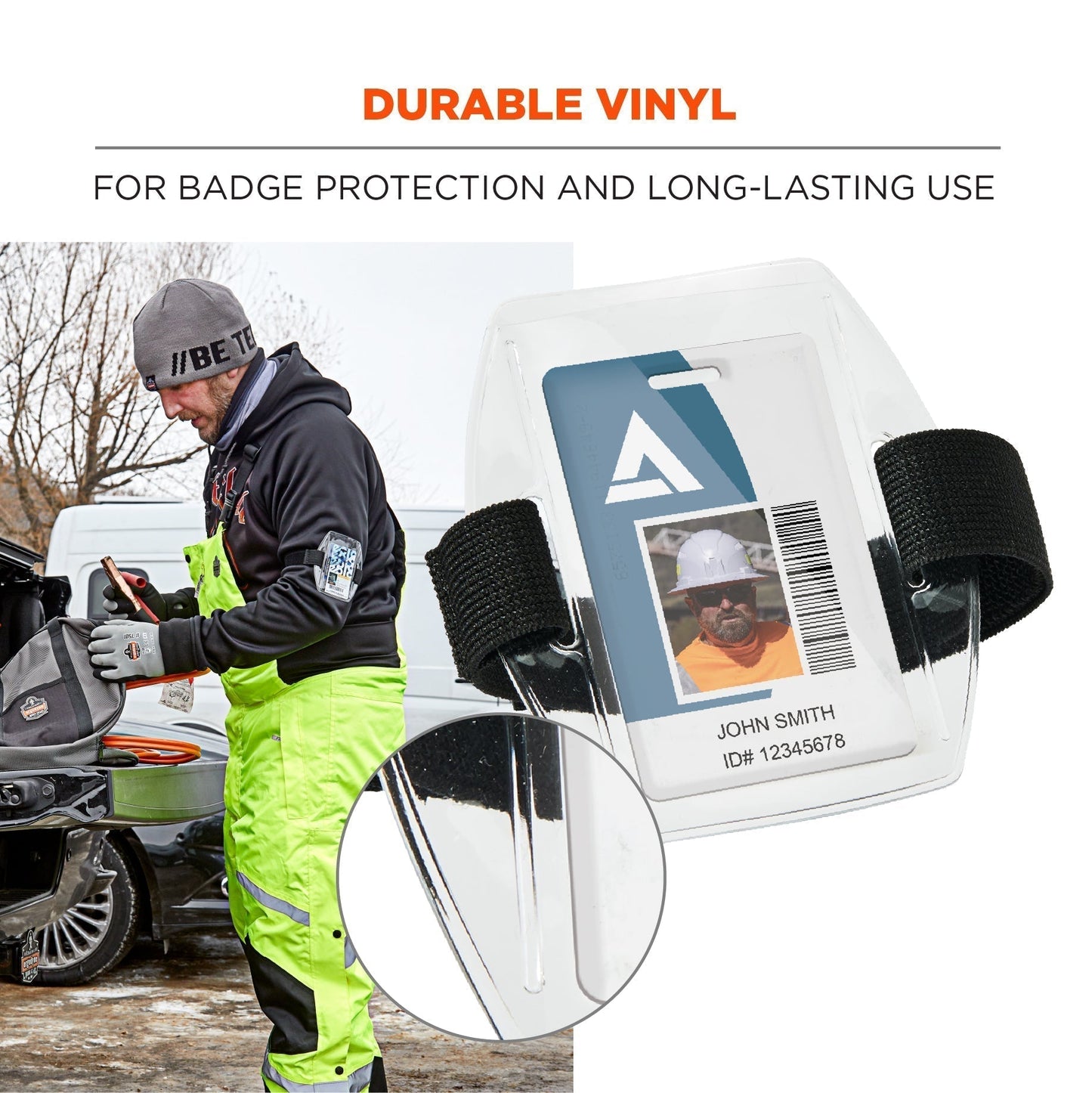 Black ID Holders - Ergodyne - Durable Vinyl Arm Band
