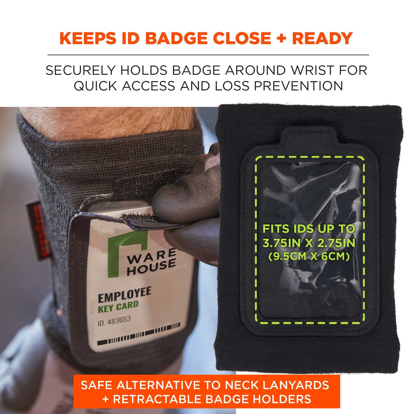 Black ID Holder - Ergodyne - Soft Polyester