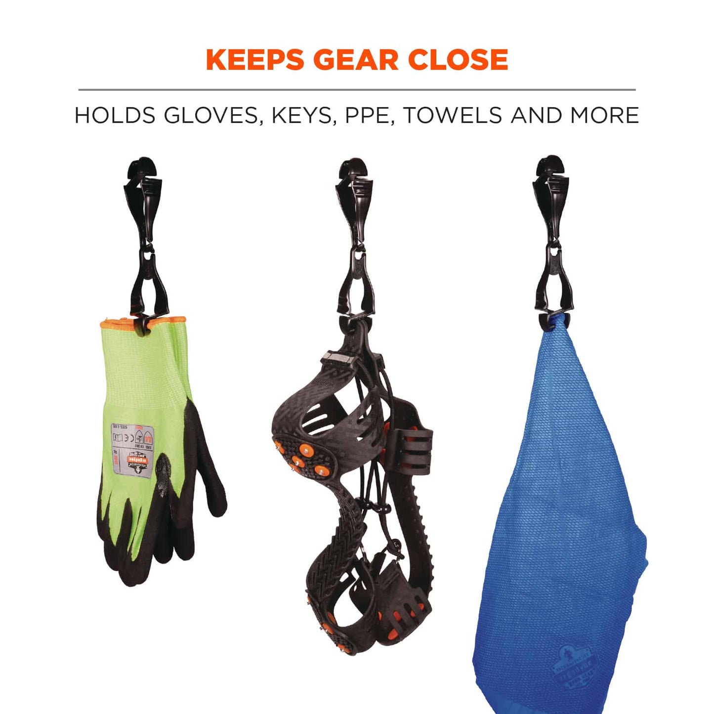 Black Glove Grabbers - Ergodyne - Lightweight Clips