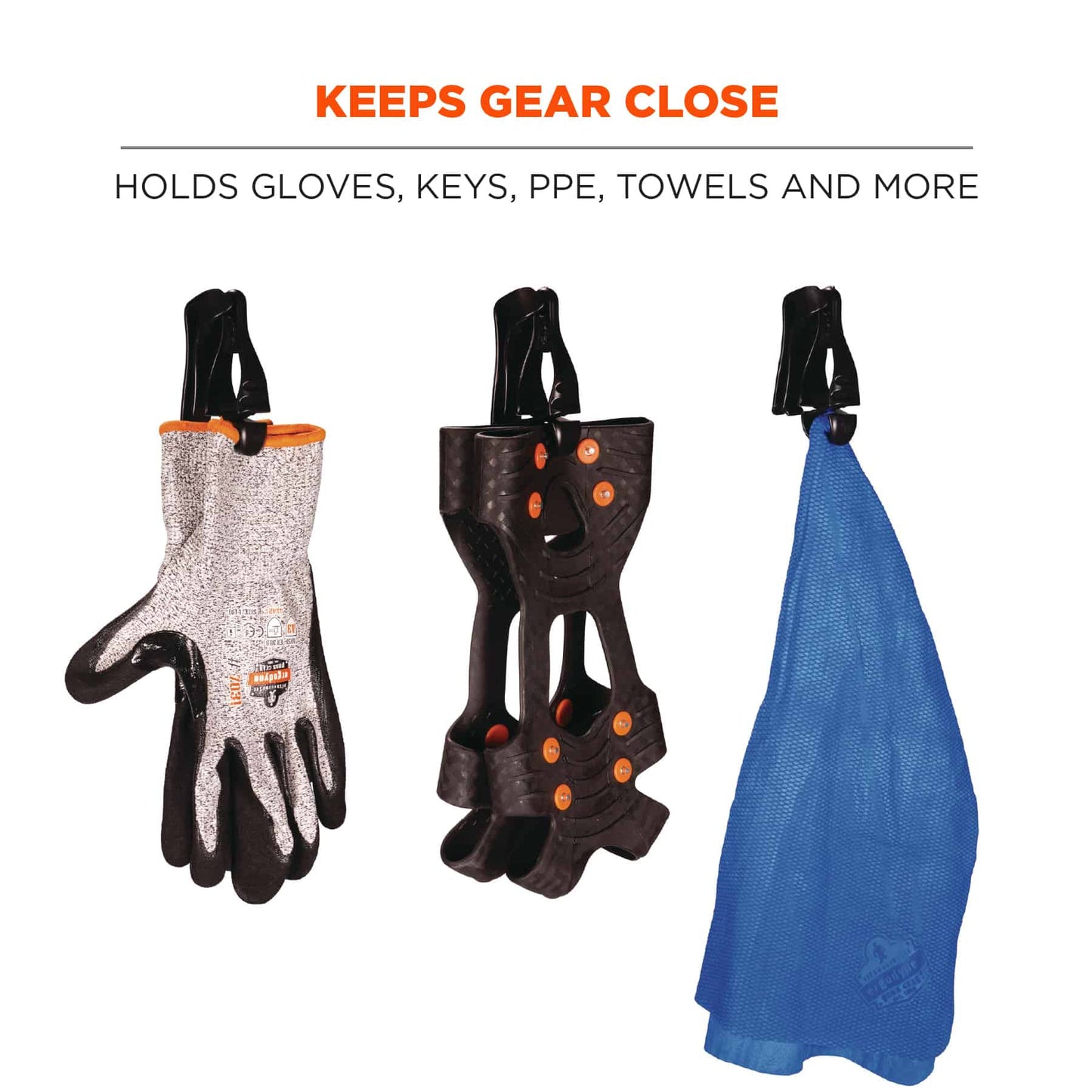 Black Glove Grabbers - Ergodyne - Versatile Clips