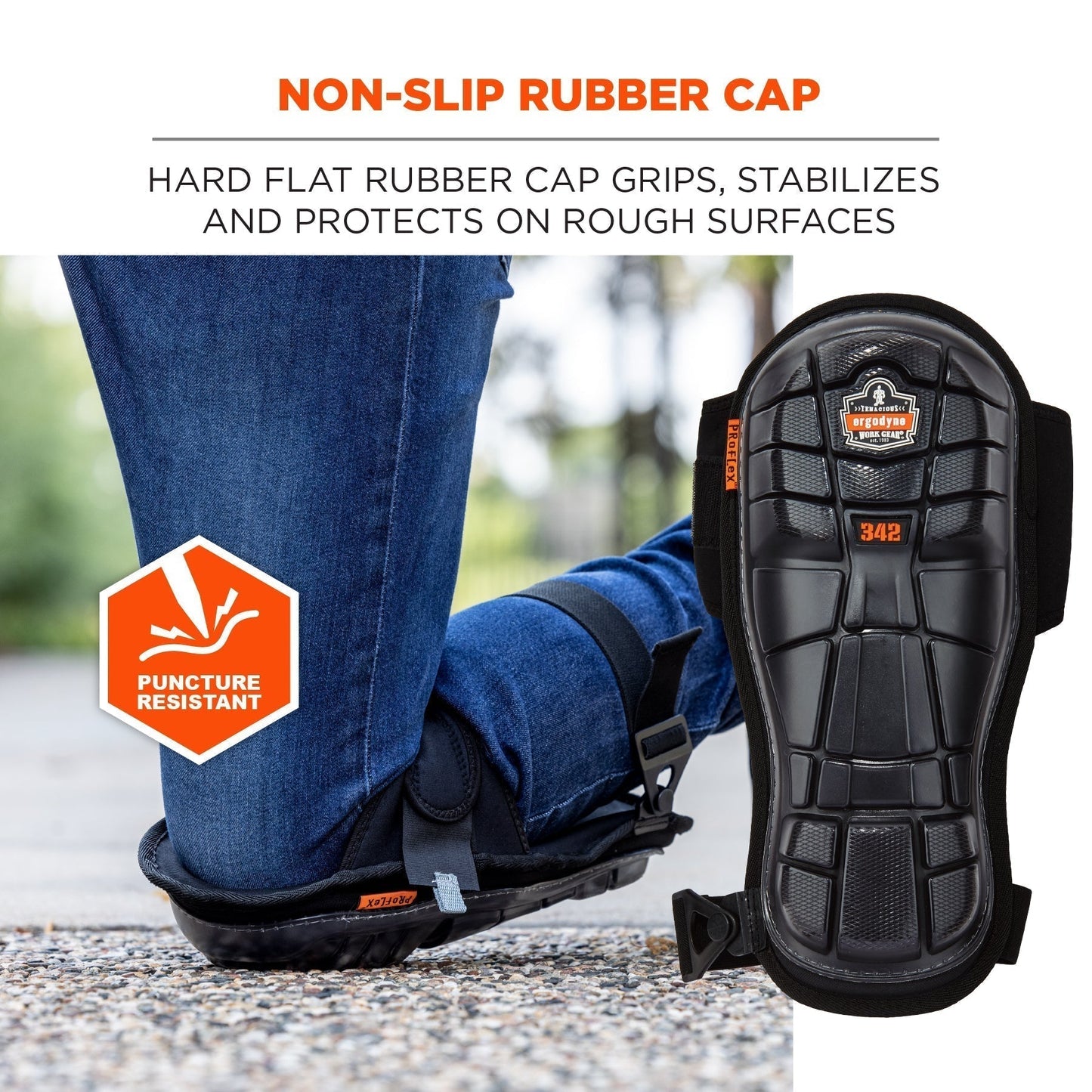 Black Knee Pads - Ergodyne - Extra Long Gel Comfort