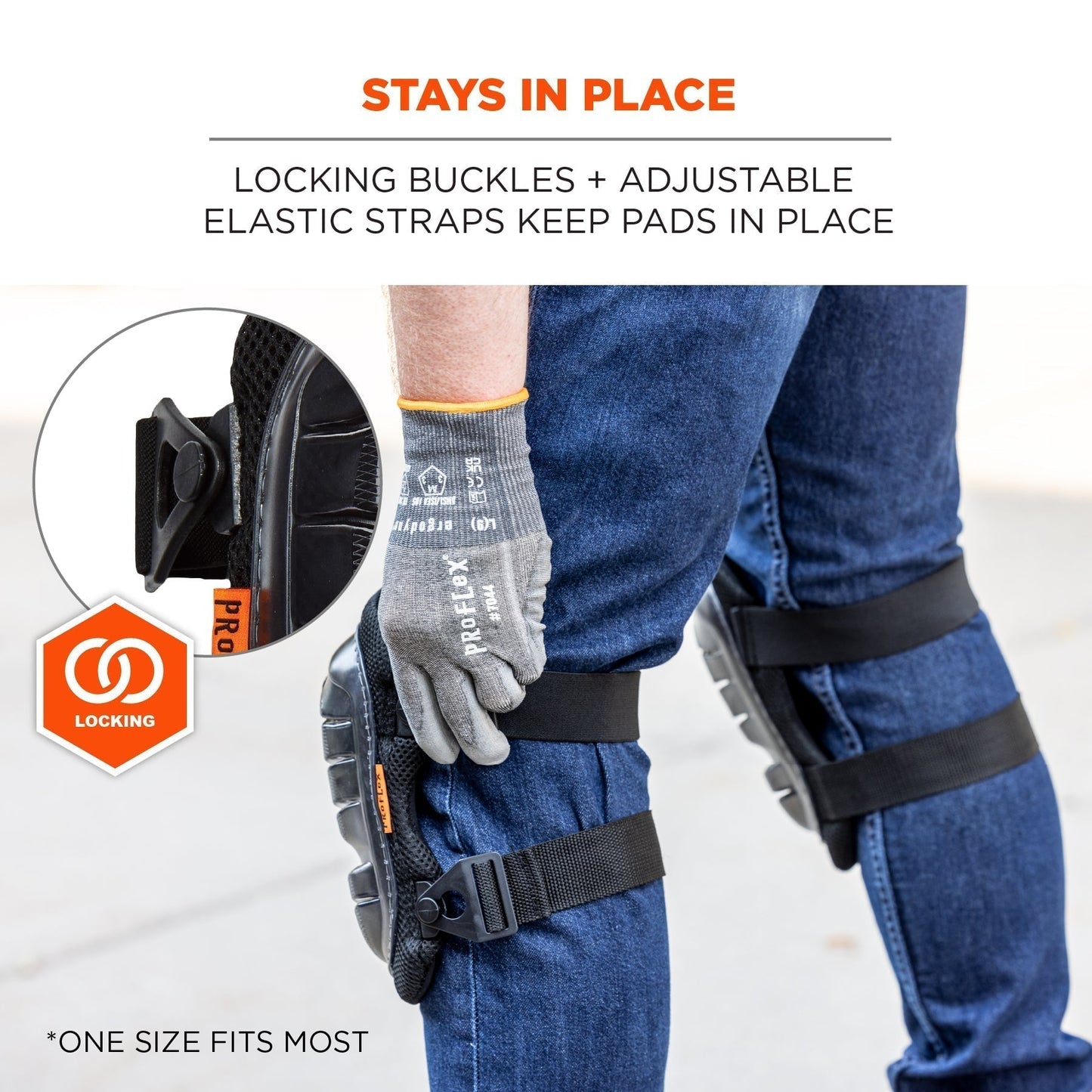 Black Knee Pads - Ergodyne - Lightweight Gel Support