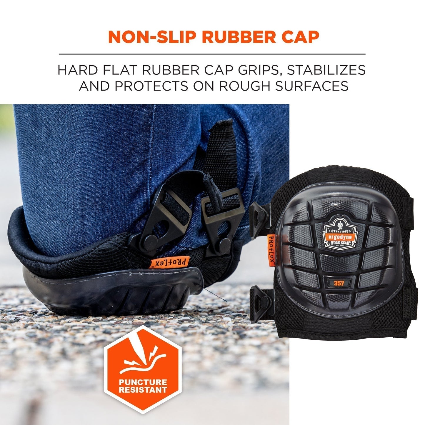 Black Knee Pads - Ergodyne - Lightweight Gel Comfort