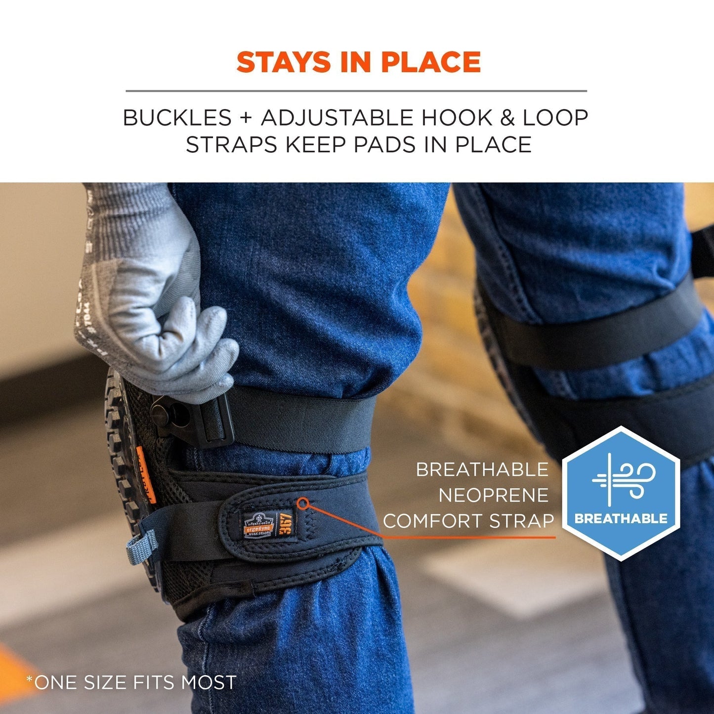 Black Knee Pads - Ergodyne - Lightweight Gel Comfort