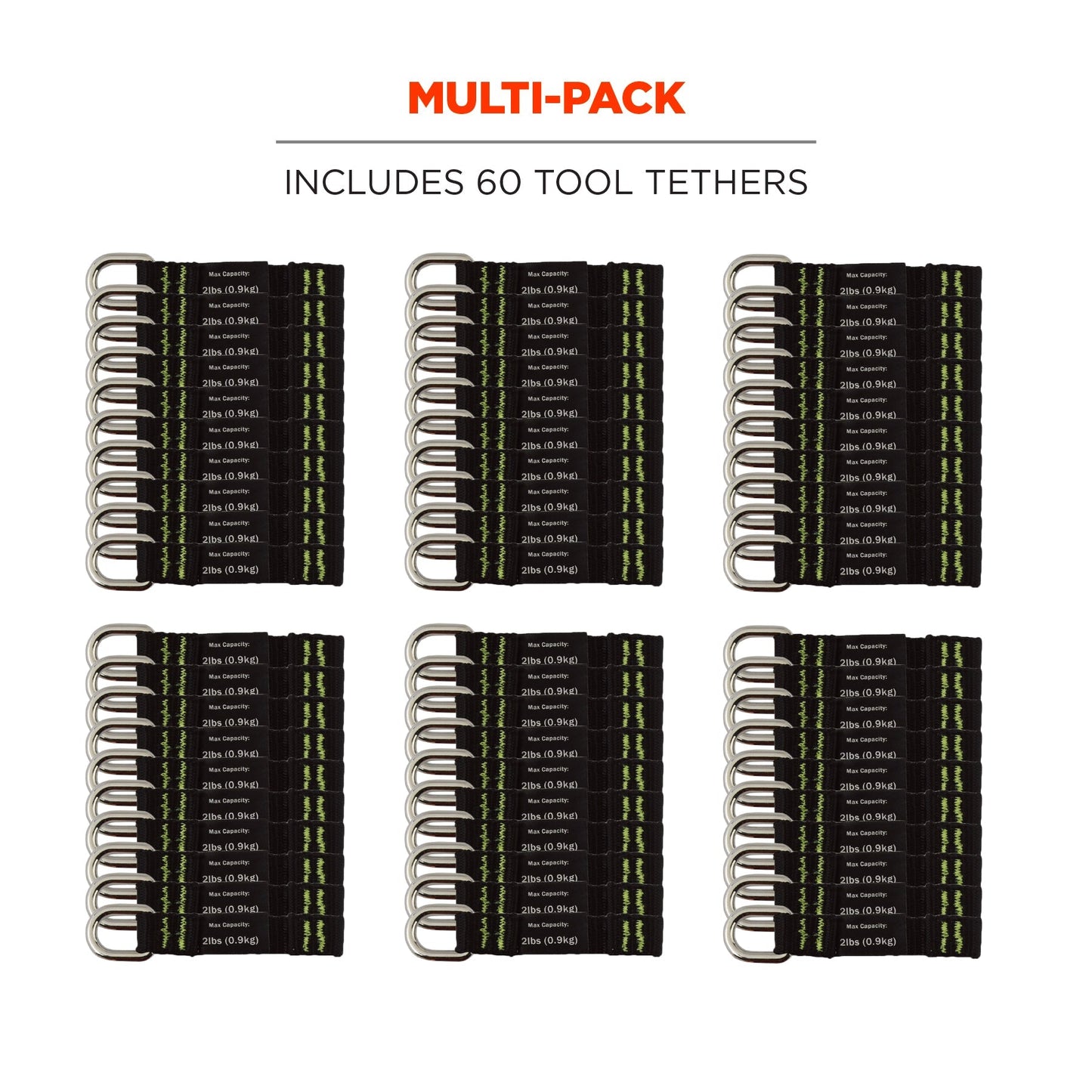Black Tool Attachments - Ergodyne - Durable Web Tails