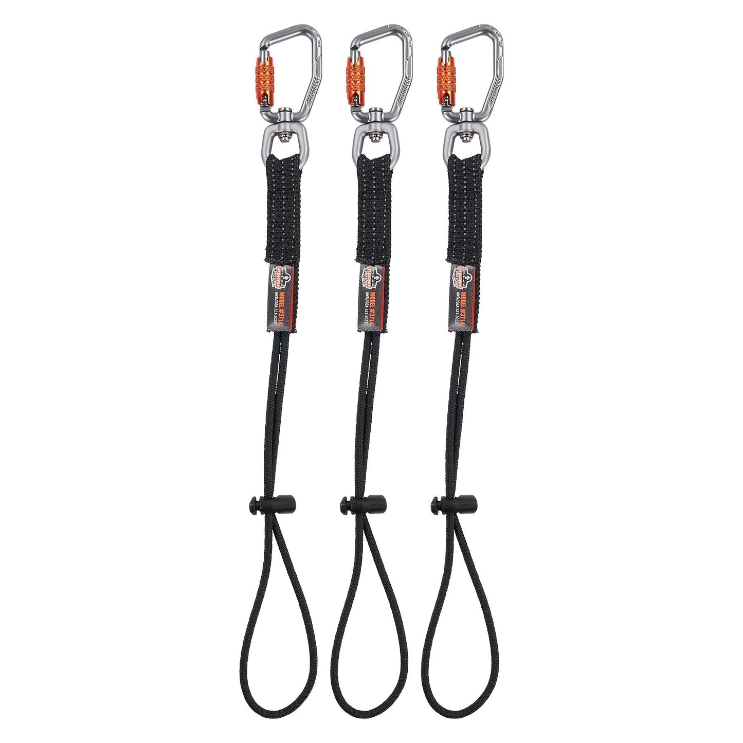 with Carabiner and Cinch Loop Lanyards - Ergodyne - Elastic Tool