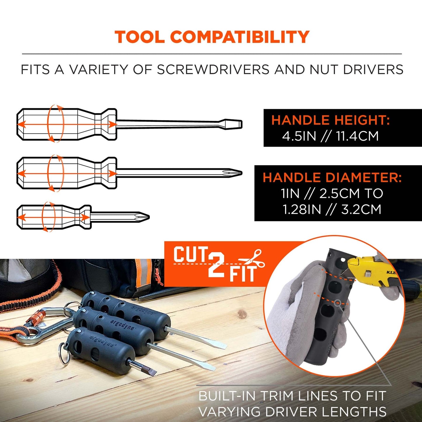 Black Tool Grips - Ergodyne - Secure Tool Tether