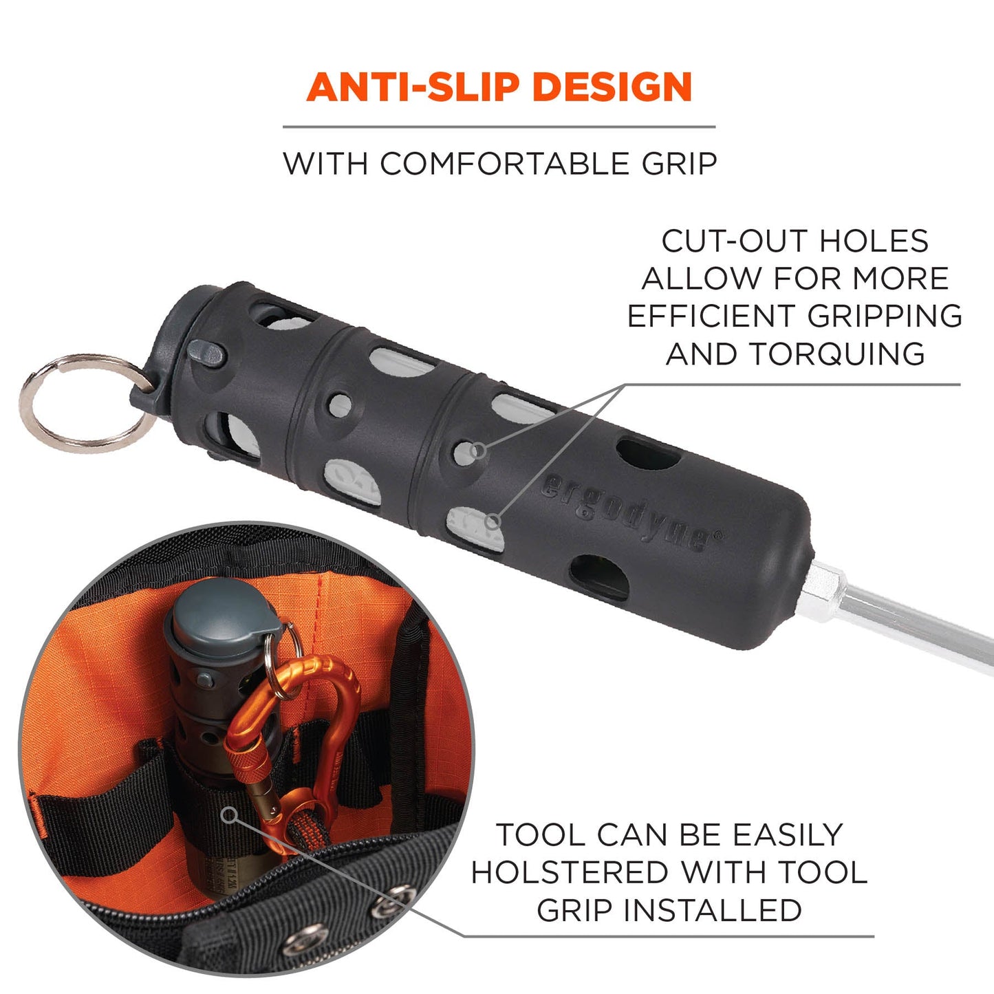 Black Tool Grips - Ergodyne - Secure Tool Tether