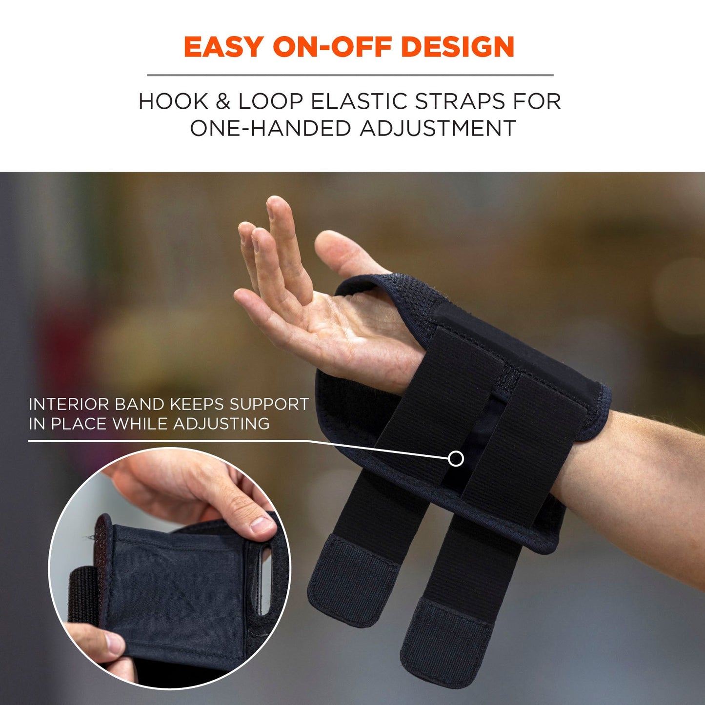 Black Wrist Support - Ergodyne - Comfortable Brace