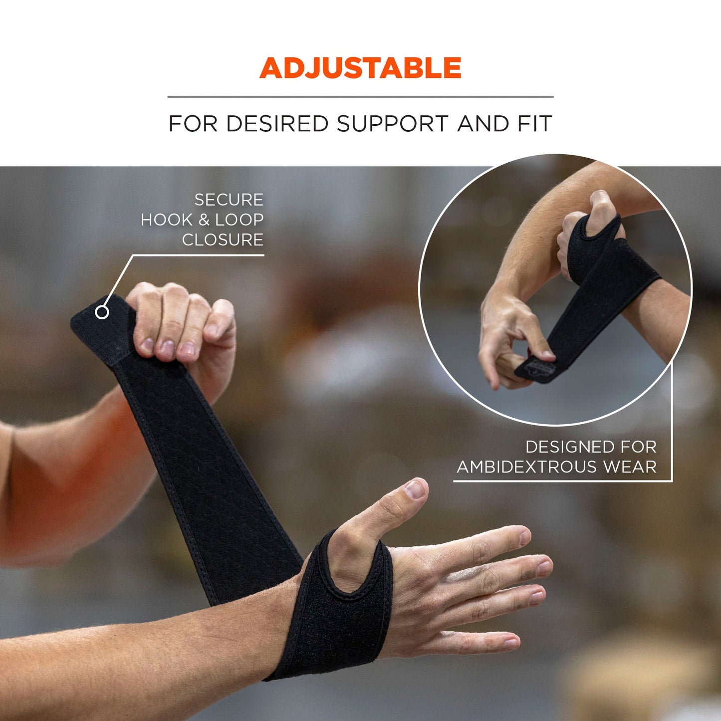 Black Wrist Wrap - Ergodyne - Neoprene Comfort Support
