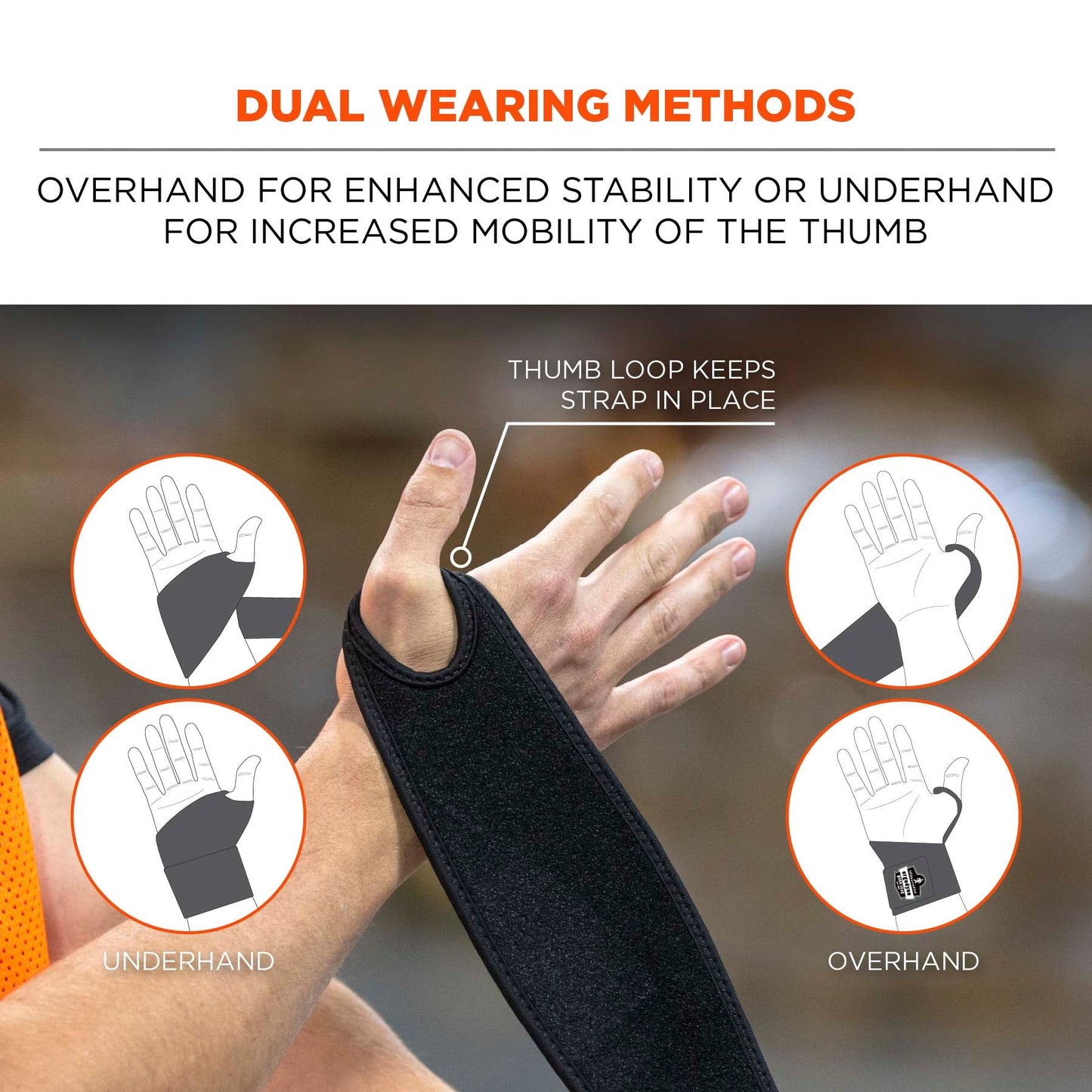 Black Wrist Wrap - Ergodyne - Neoprene Comfort Support