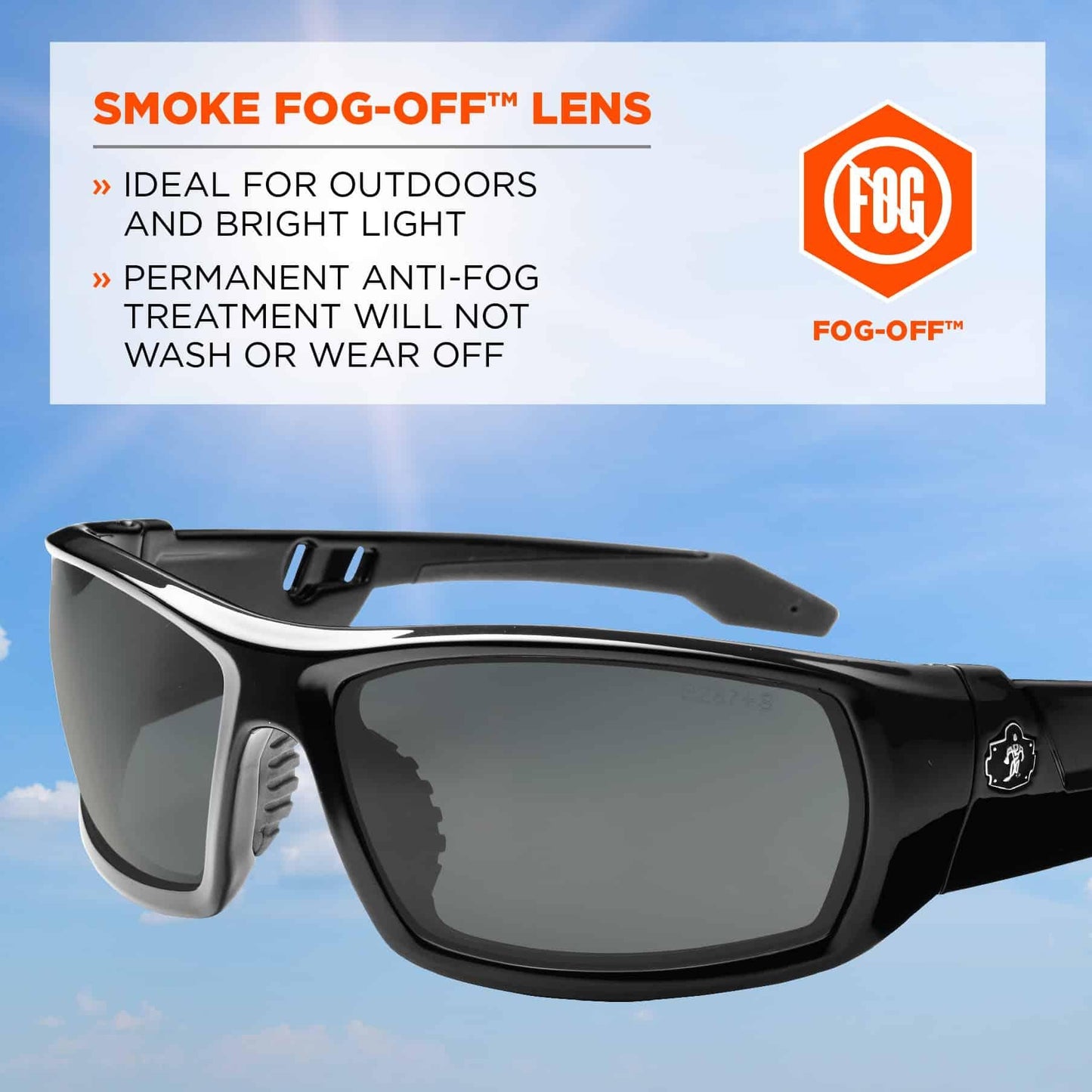 Clear Lens Glasses - Ergodyne - Durable Black Frame - Safety