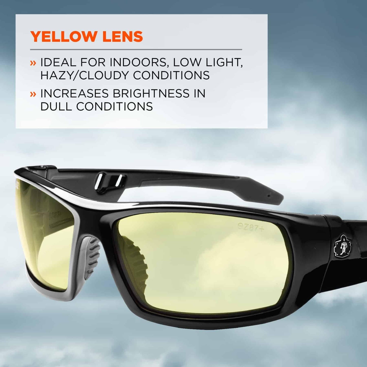 Clear Lens Glasses - Ergodyne - Durable Black Frame - Safety
