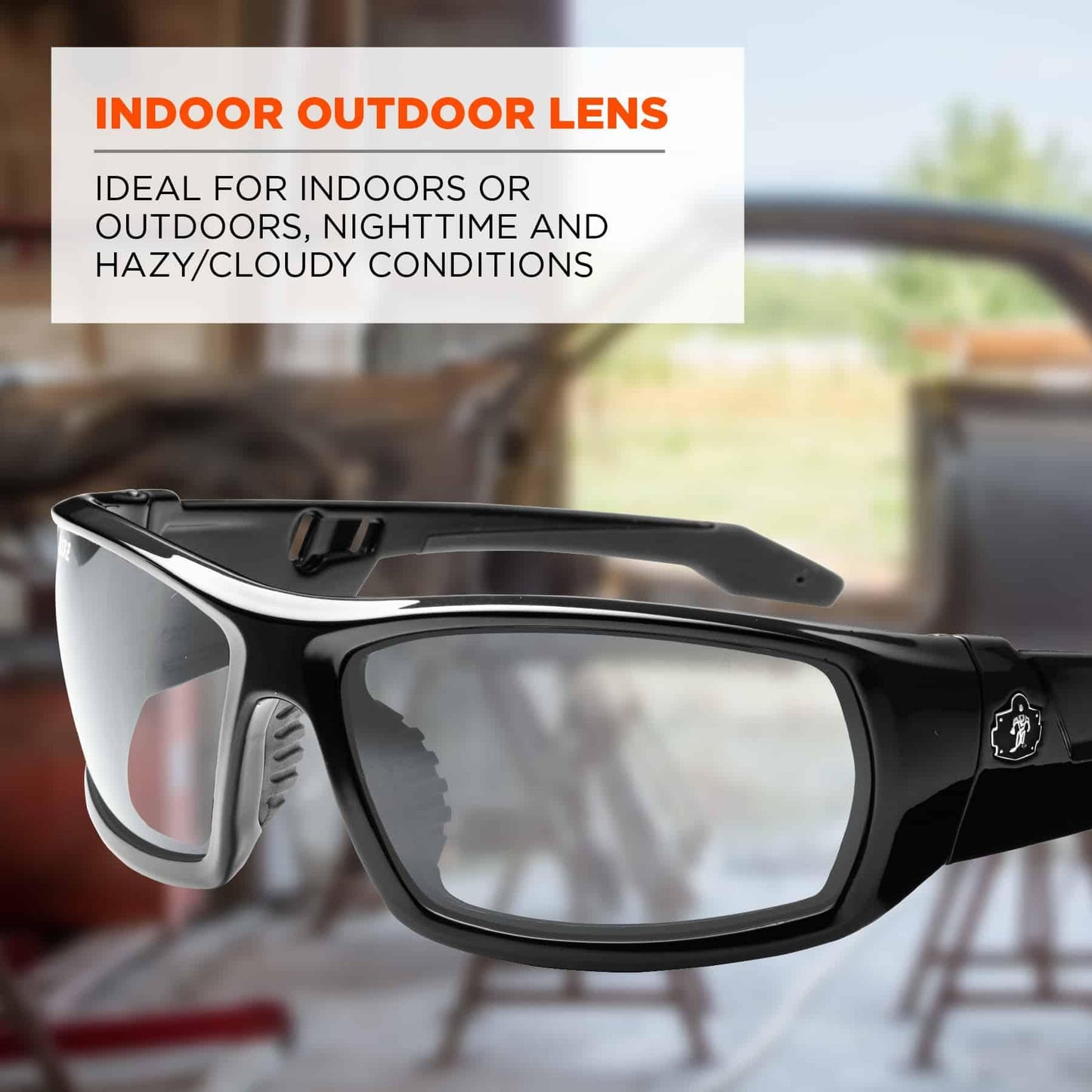 Clear Lens Glasses - Ergodyne - Durable Black Frame - Safety