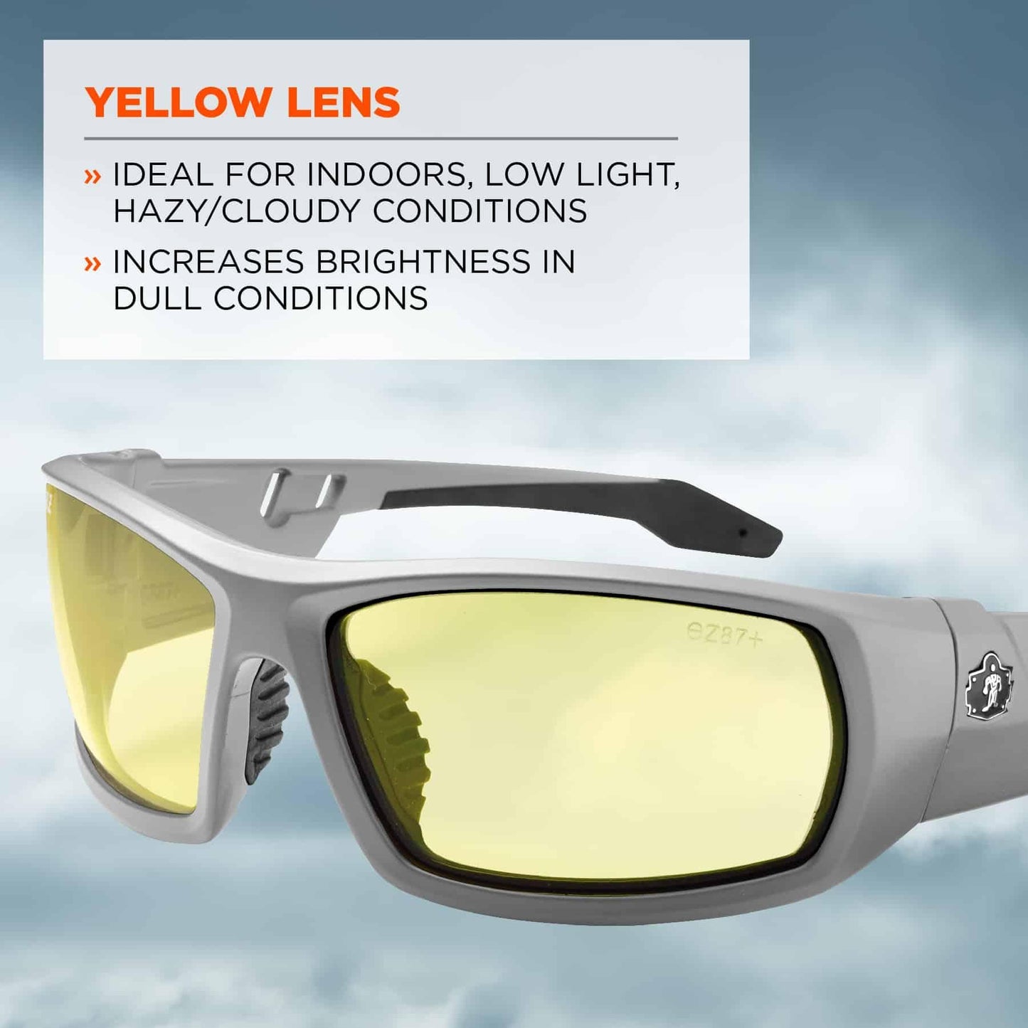 Clear Lens Glasses - Ergodyne - Durable Black Frame - Safety