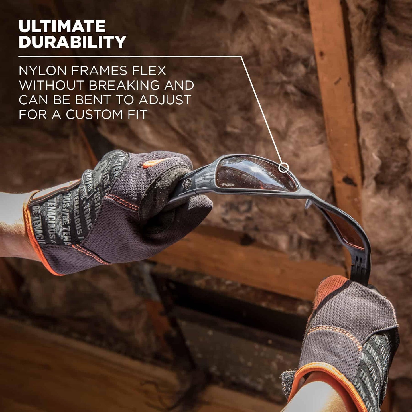 Clear Lens Glasses - Ergodyne - Durable Black Frame - Safety