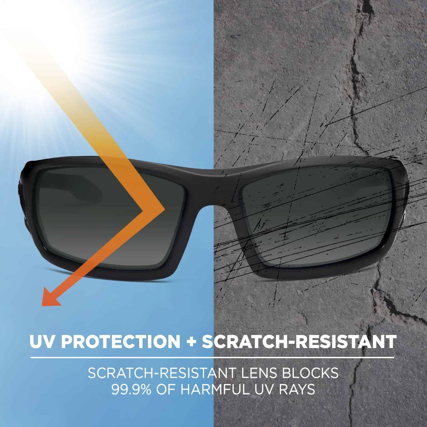 Clear Lens Glasses - Ergodyne - Durable Black Frame - Safety