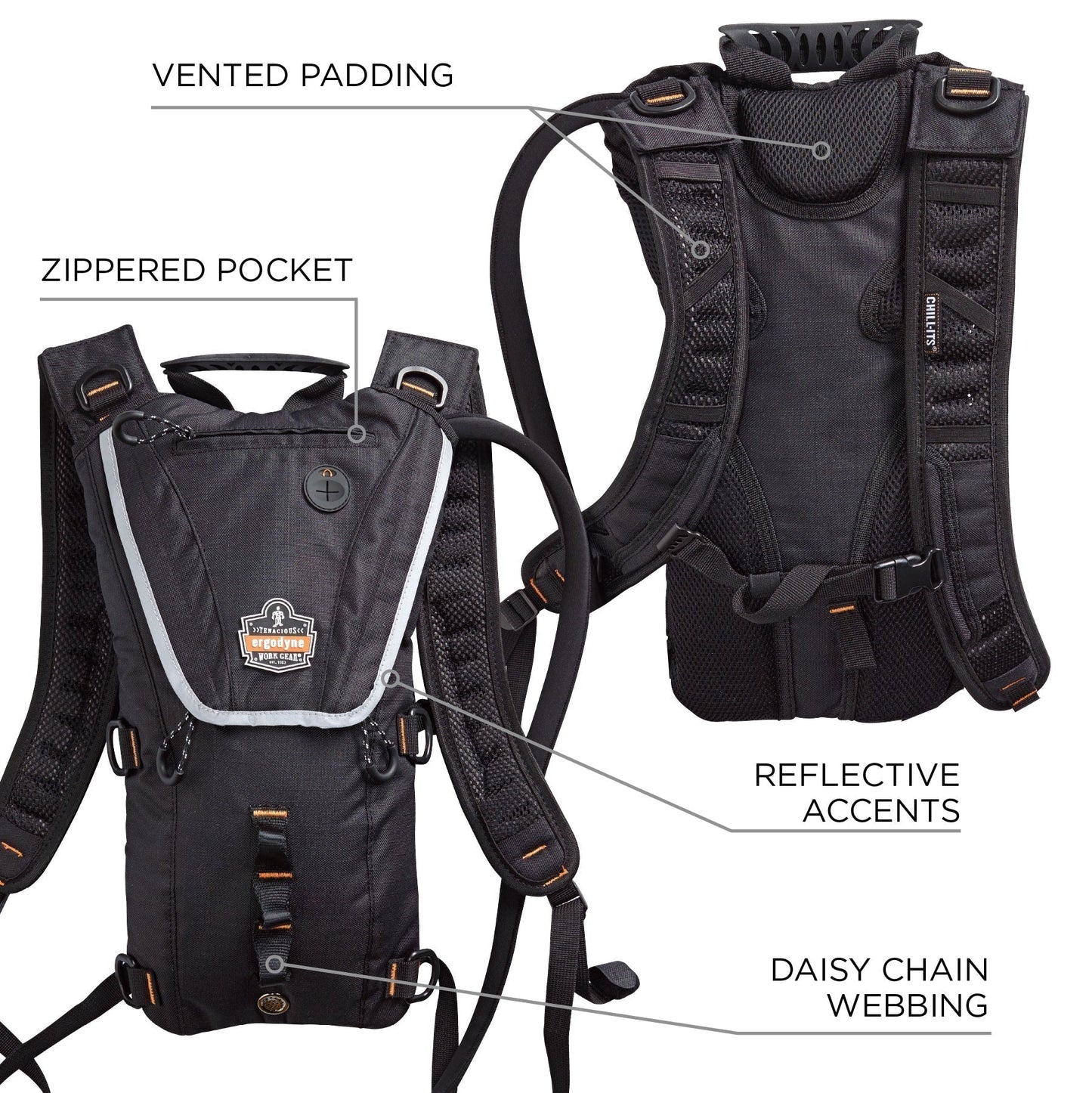 Black Hydration Packs - Ergodyne - Weather-Resistant