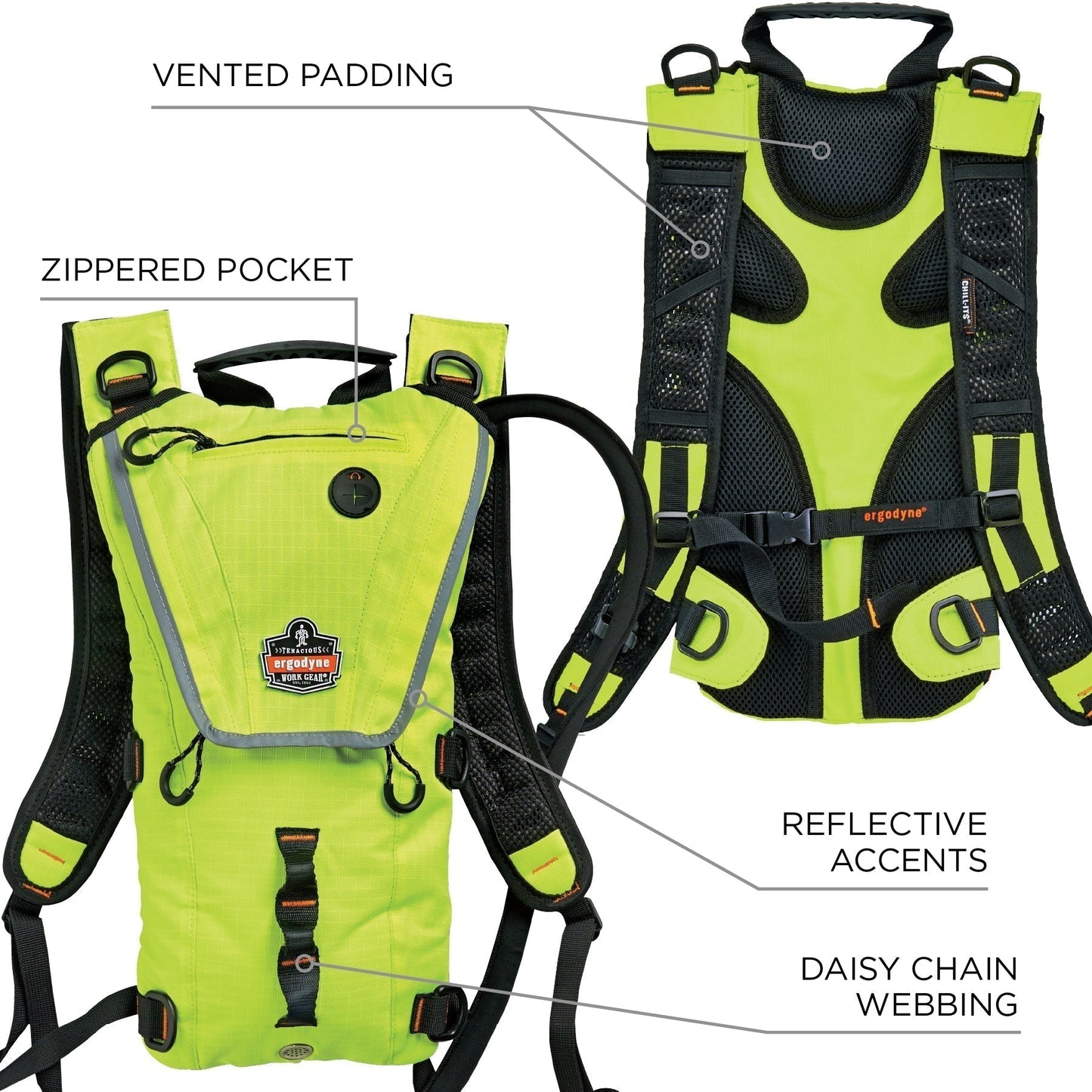 Black Hydration Packs - Ergodyne - Durable Cargo Design