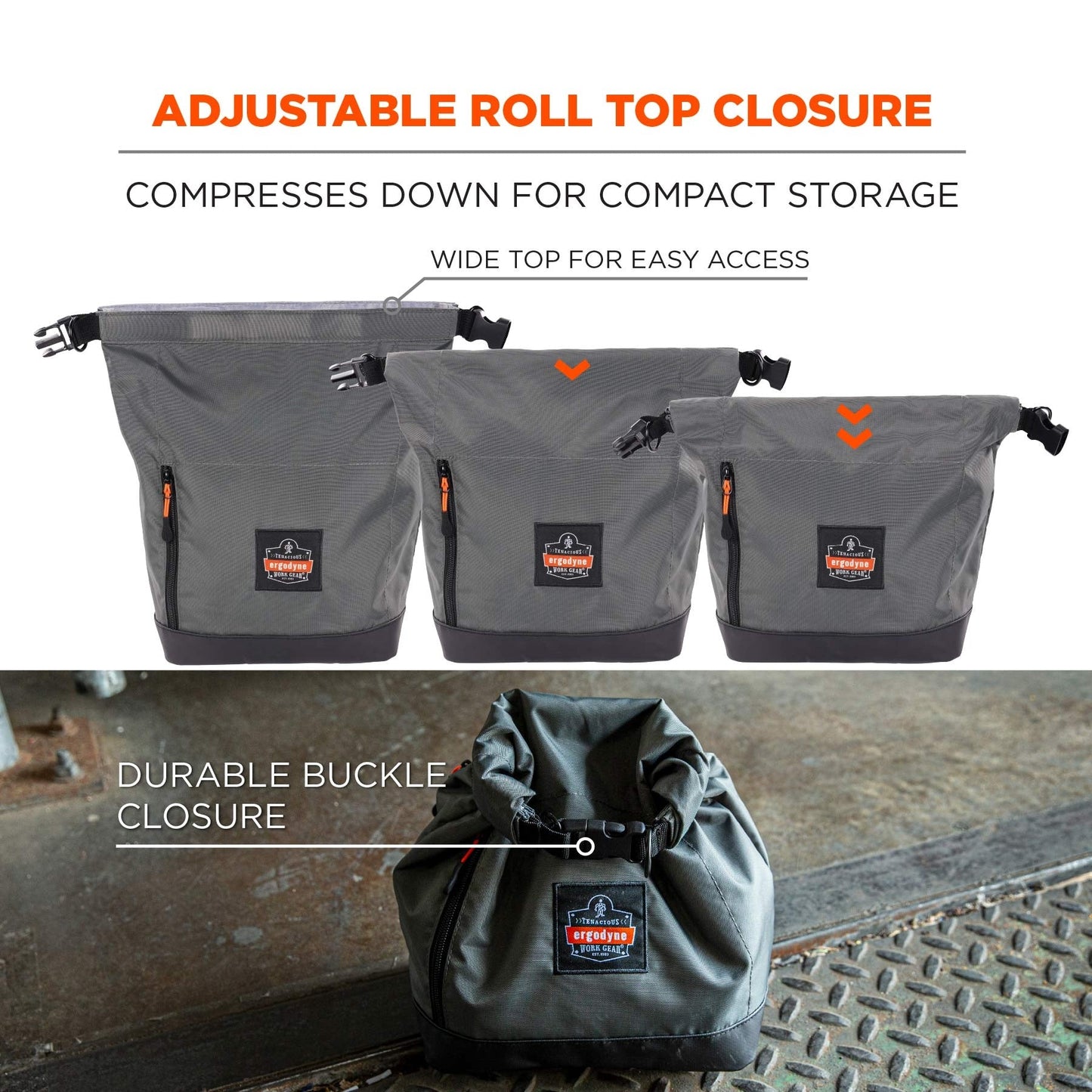 Roll Top Closure PPE Bags - Ergodyne - Durable Design