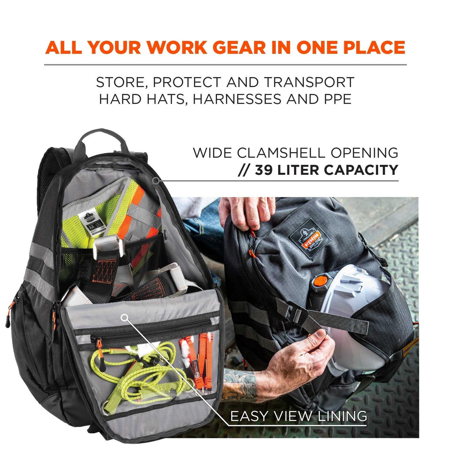 Hard Hat Storage Gear Bags - Ergodyne - Durable Backpack