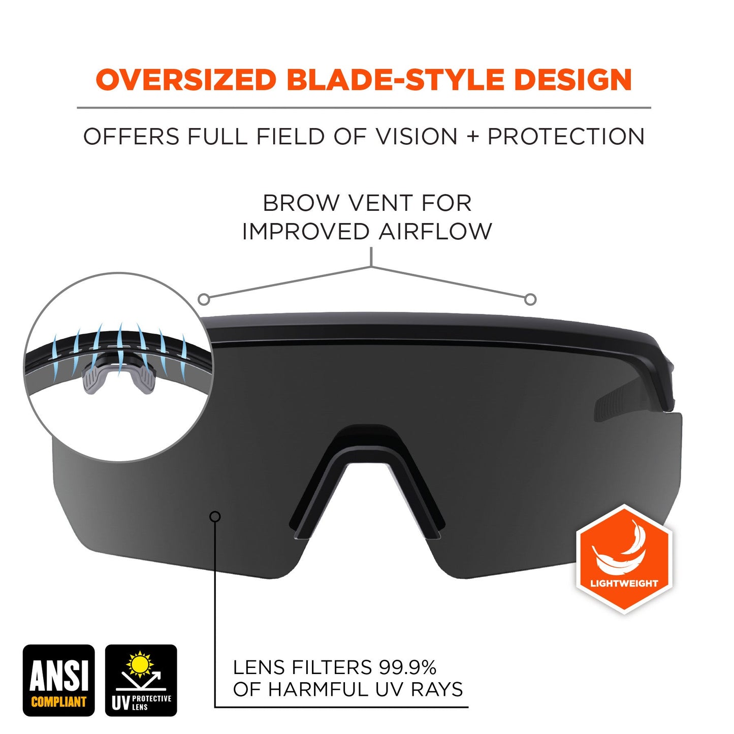 Clear Lens Glasses - Ergodyne - Impact-Resistant Style