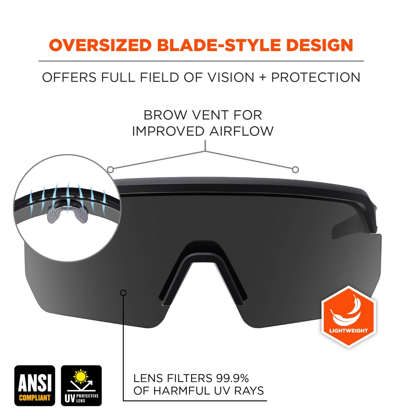 Clear Lens Glasses - Ergodyne - Impact-Resistant Style