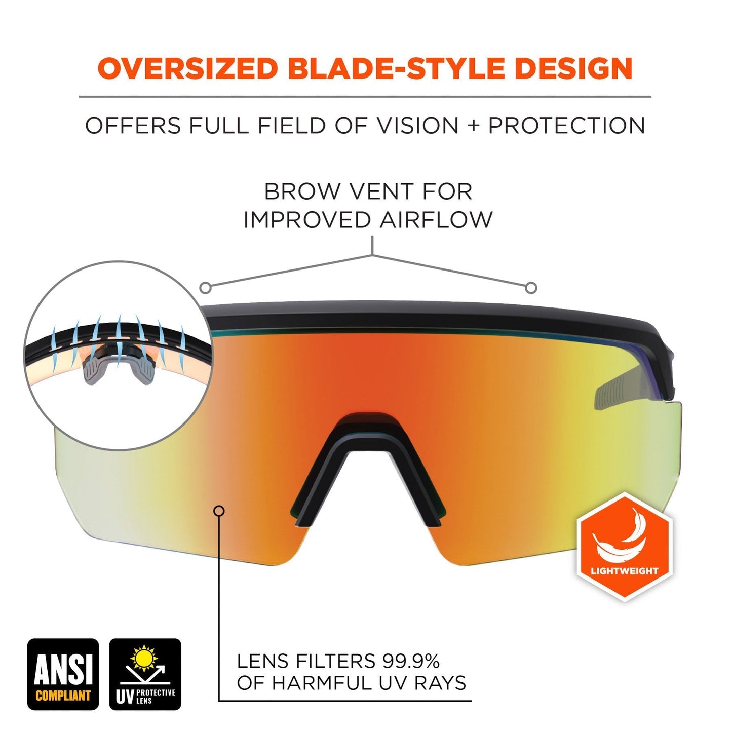Clear Lens Glasses - Ergodyne - Impact-Resistant Style