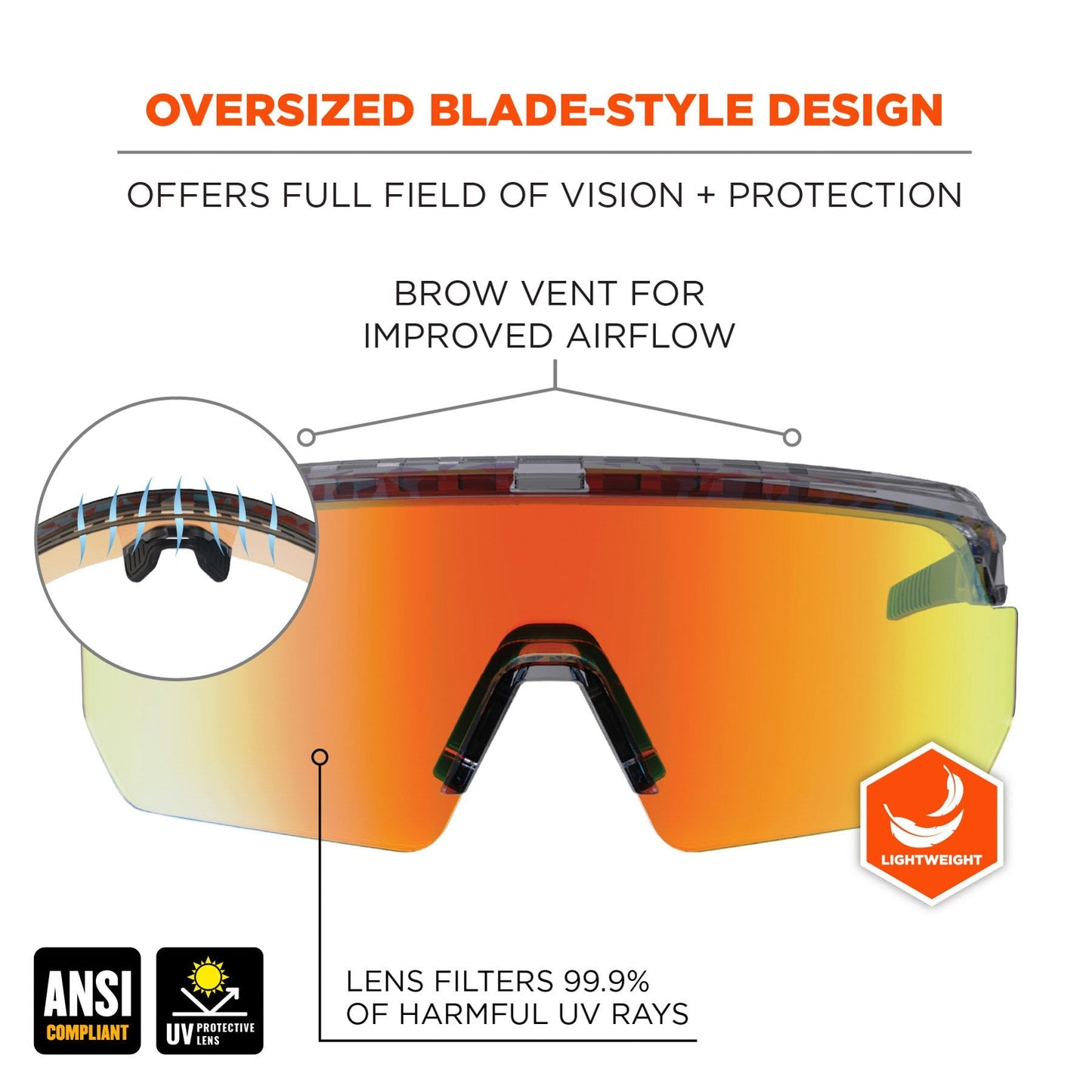 Clear Lens Glasses - Ergodyne - Impact-Resistant Style