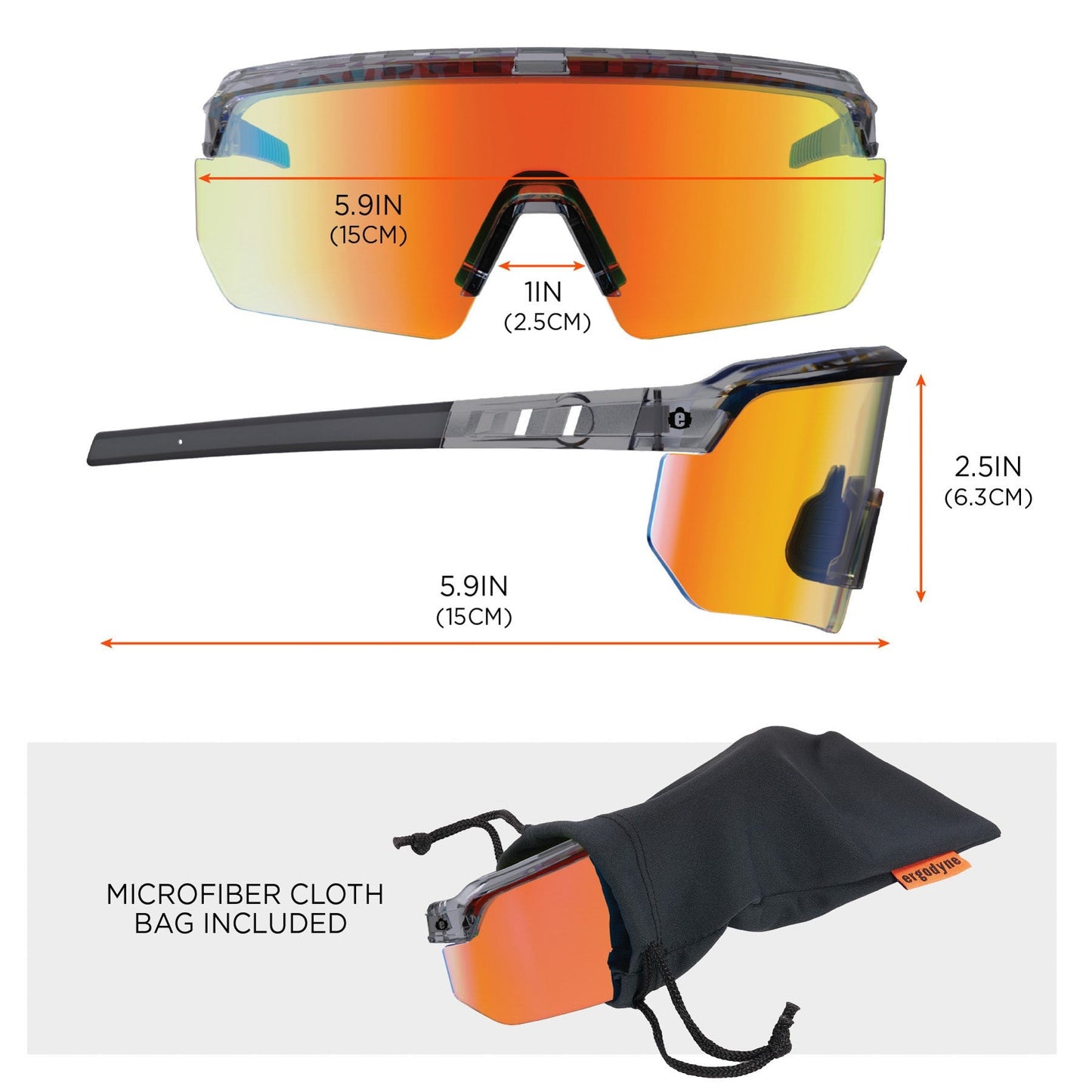 Clear Lens Glasses - Ergodyne - Impact-Resistant Style