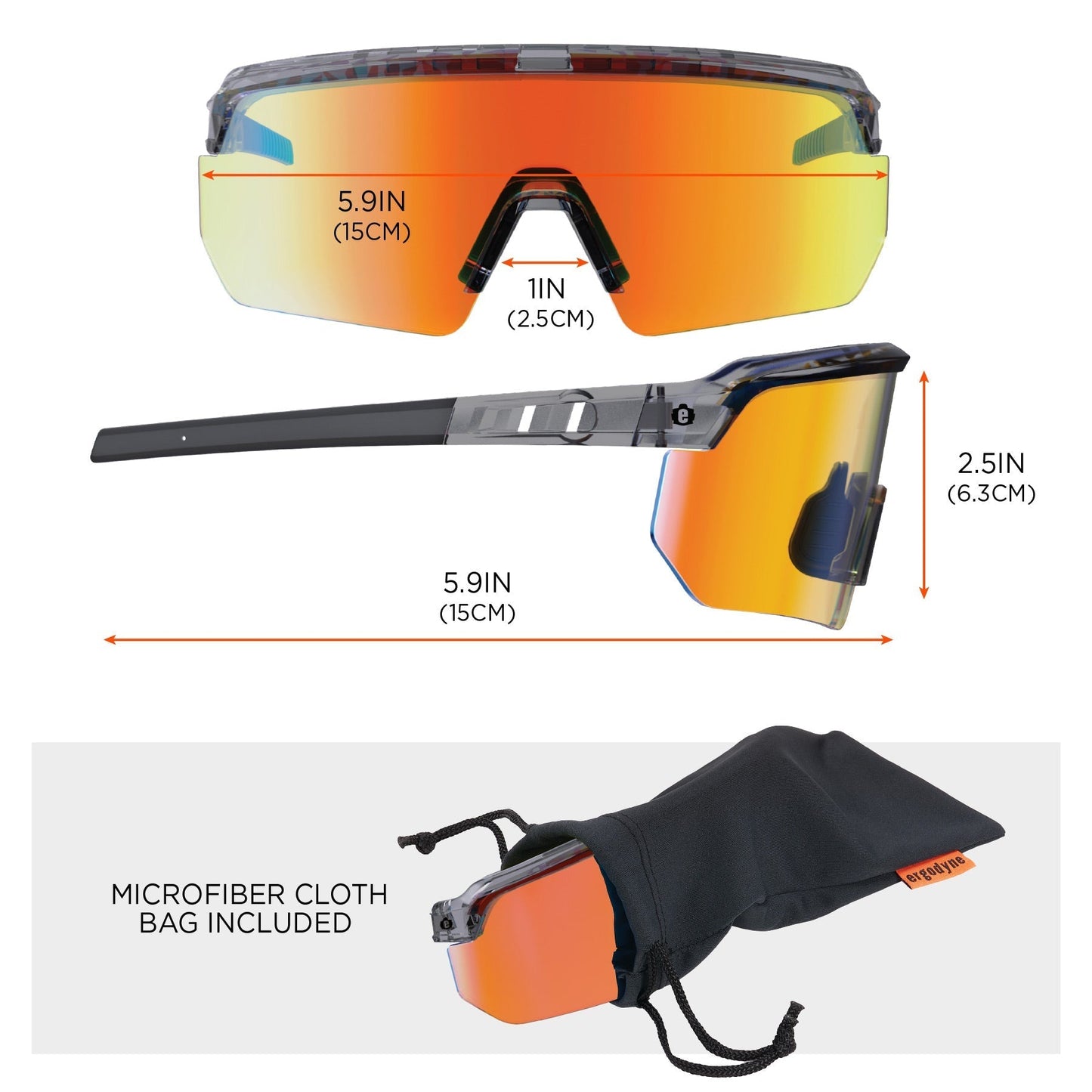 Clear Lens Glasses - Ergodyne - Impact-Resistant Style