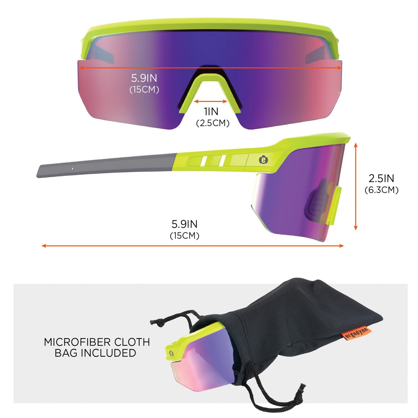 Clear Lens Glasses - Ergodyne - Impact-Resistant Style
