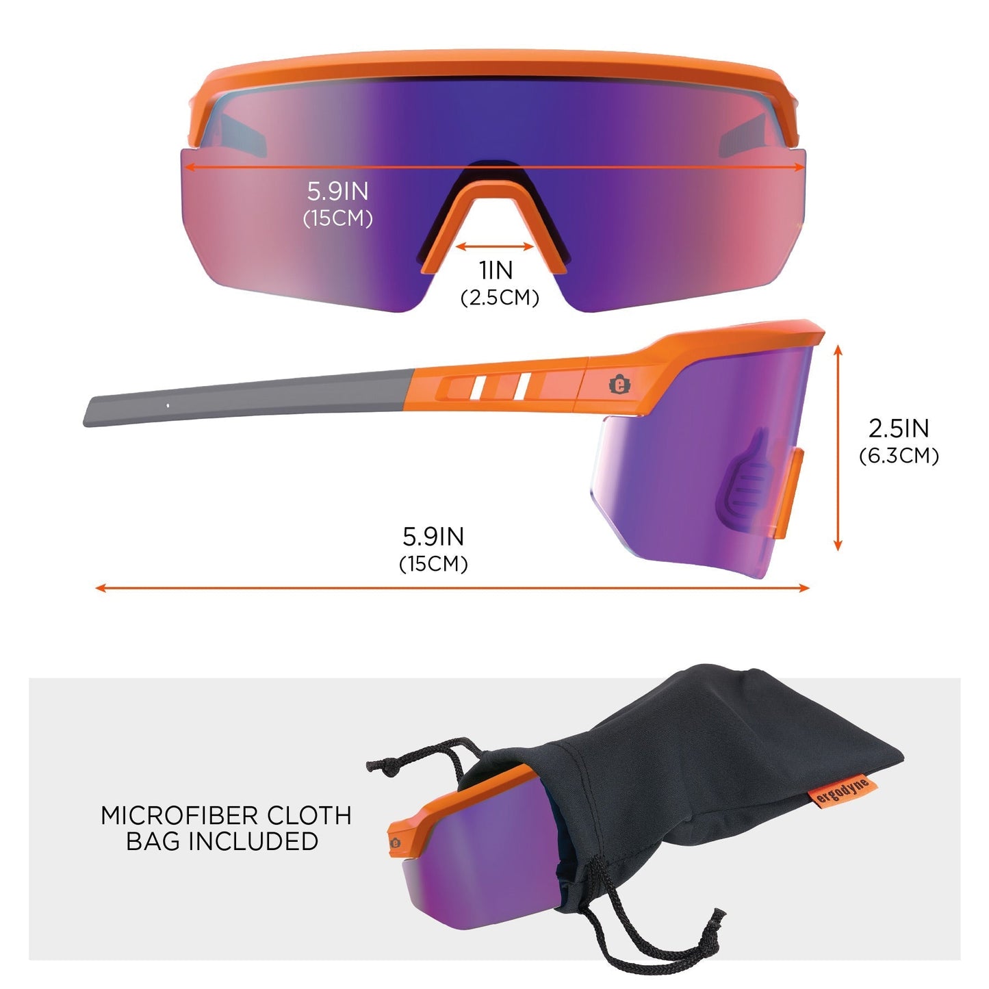 Clear Lens Glasses - Ergodyne - Impact-Resistant Style