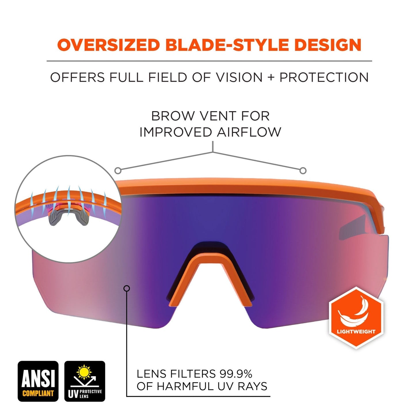 Clear Lens Glasses - Ergodyne - Impact-Resistant Style