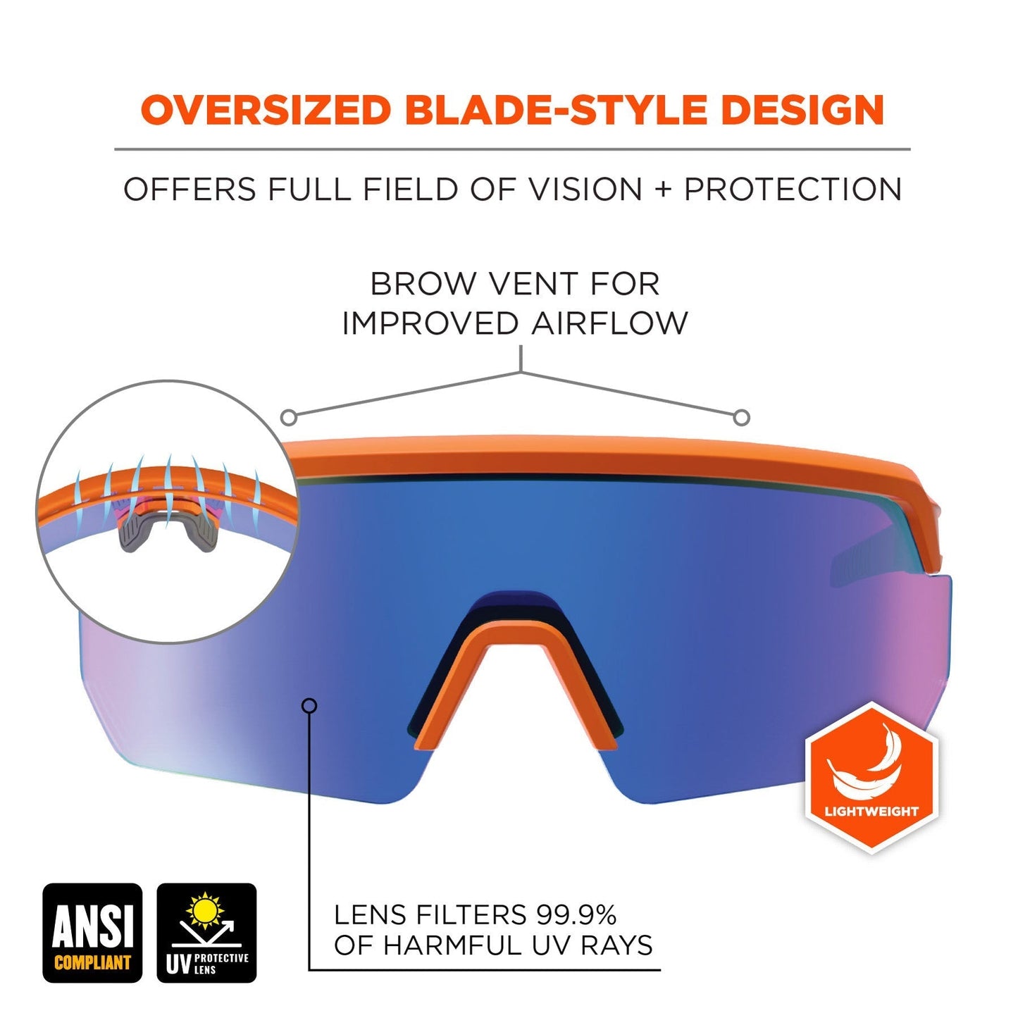 Clear Lens Glasses - Ergodyne - Impact-Resistant Style