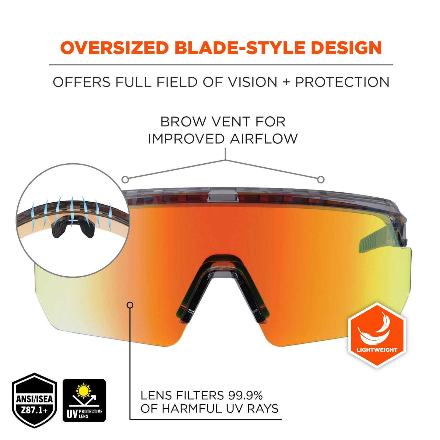 Clear Lens Glasses - Ergodyne - Impact-Resistant Style