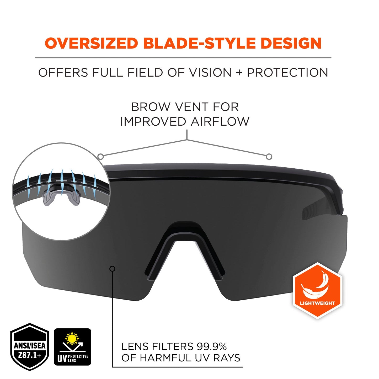 Clear Lens Glasses - Ergodyne - Impact-Resistant Style