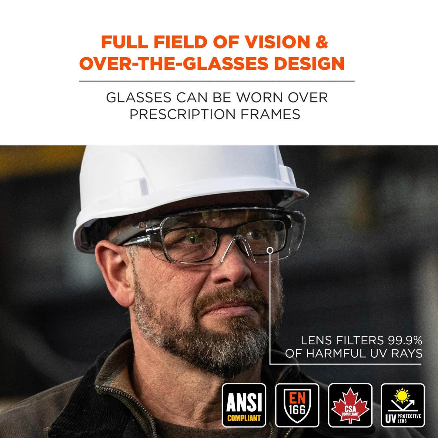 Clear Lens Glasses - Ergodyne - Anti-Fog Protection