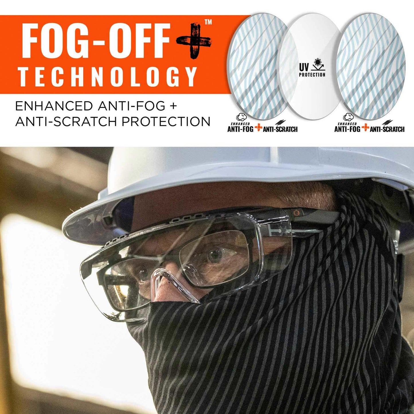 Clear Lens Glasses - Ergodyne - Anti-Fog Protection
