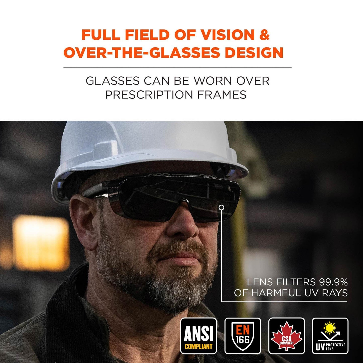 Clear Lens Glasses - Ergodyne - Anti-Fog Protection