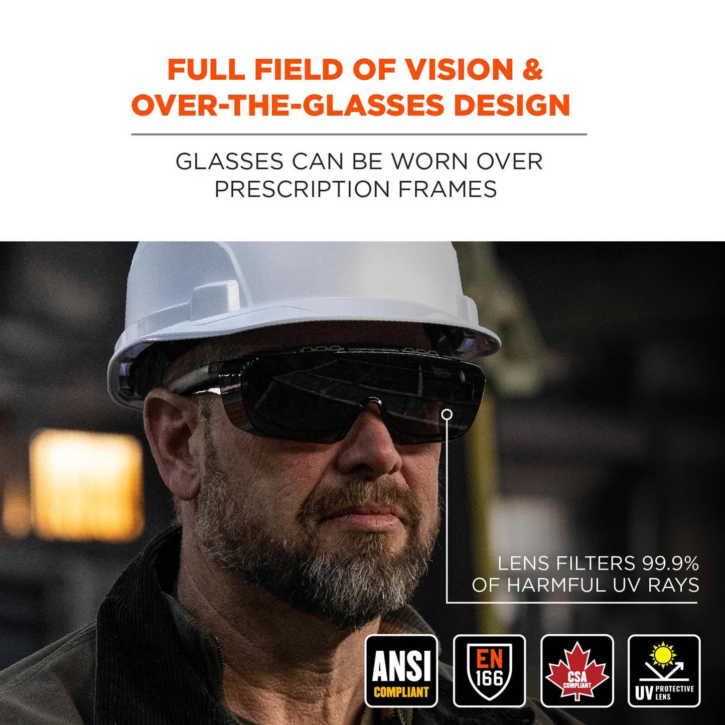 Clear Lens Glasses - Ergodyne - Anti-Fog Protection