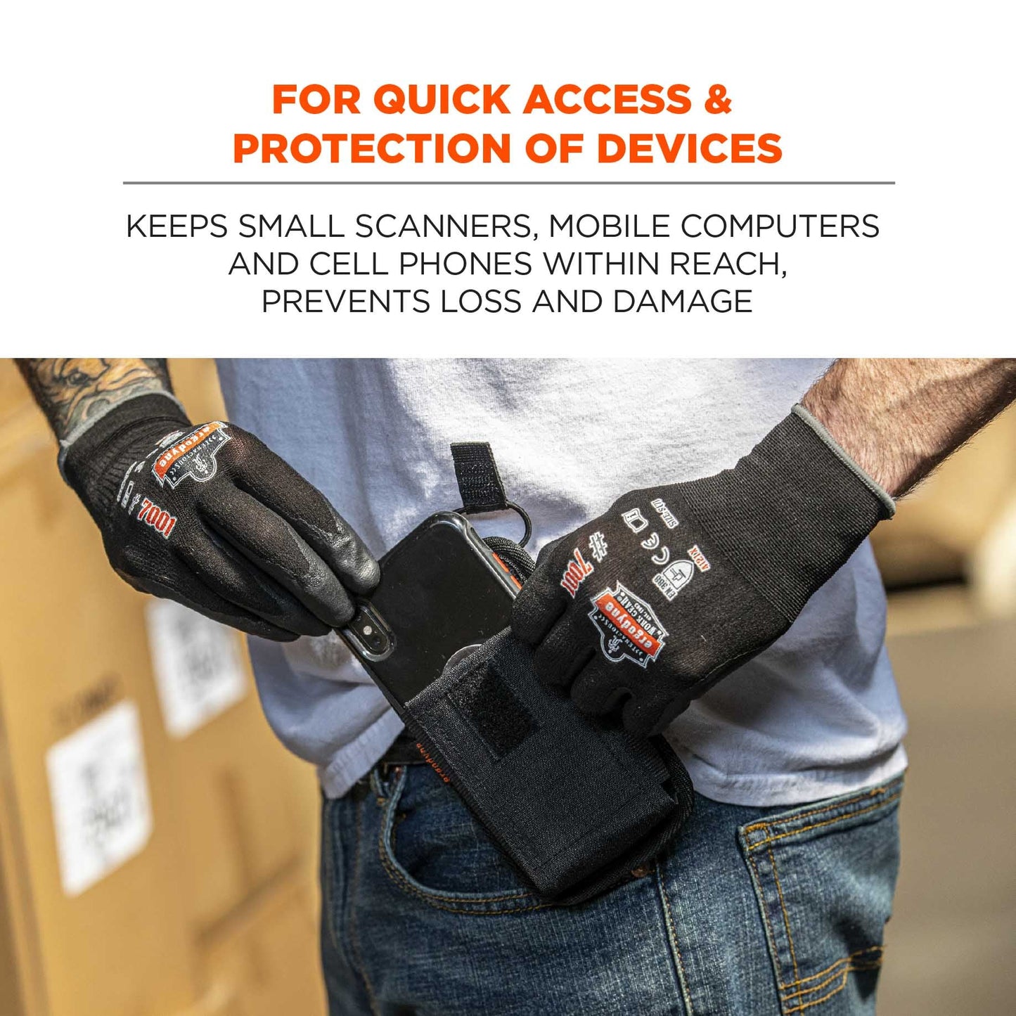 Small Holsters | Ergodyne | Squids 5542 Barcode Scanner For Phone Size Mobile Computers