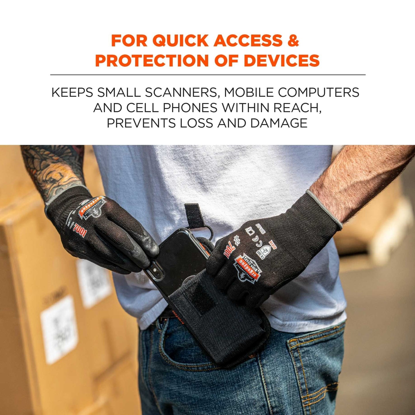 Small Holsters | Ergodyne | Squids 5544 Barcode Scanner For Phone Size Mobile Computers