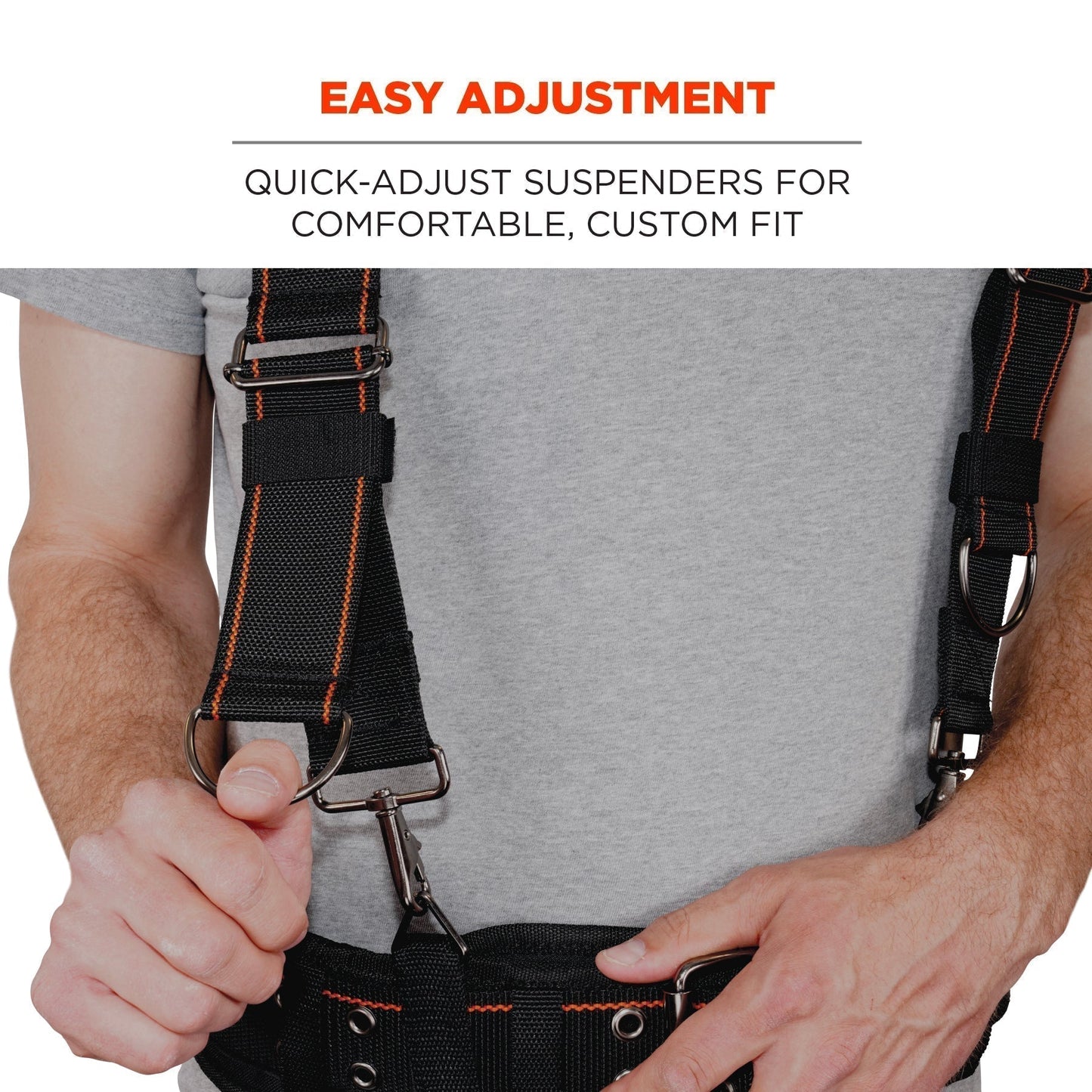 Gray Tool Belts - Ergodyne - Padded Suspenders