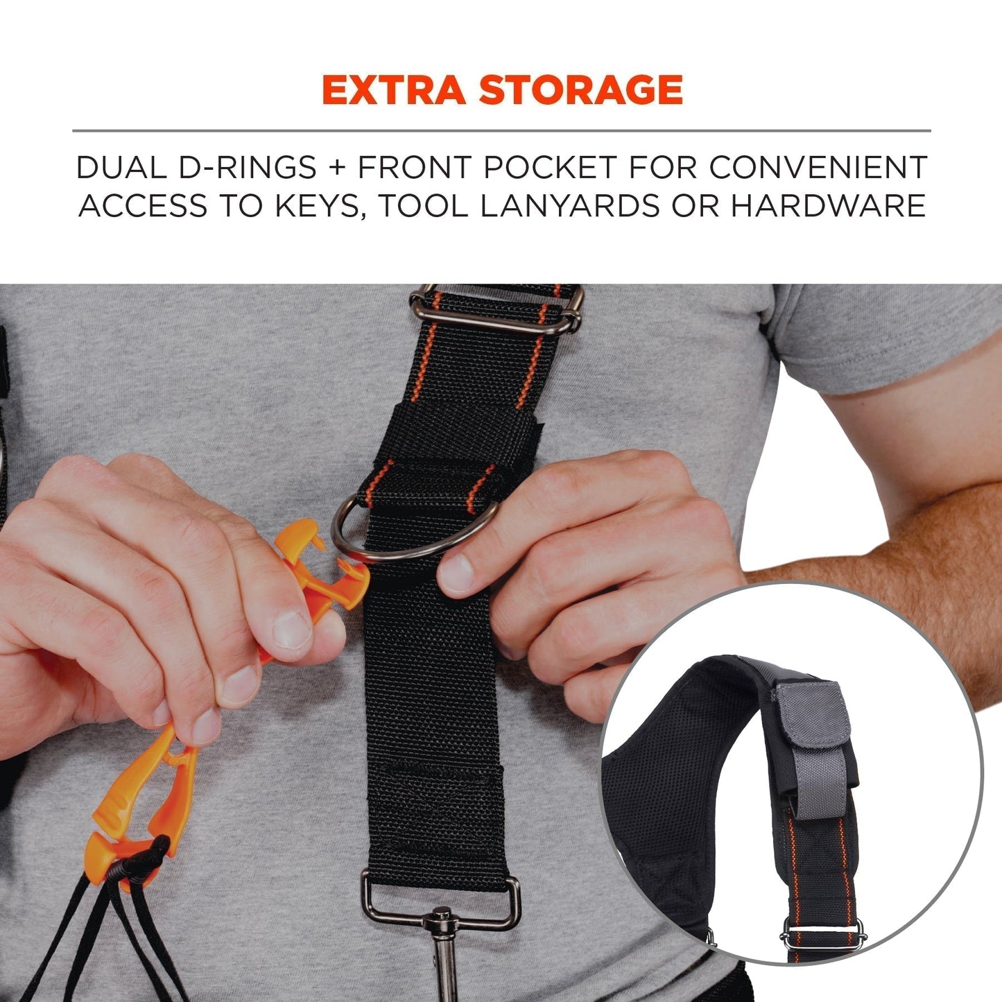 Gray Tool Belts - Ergodyne - Padded Suspenders