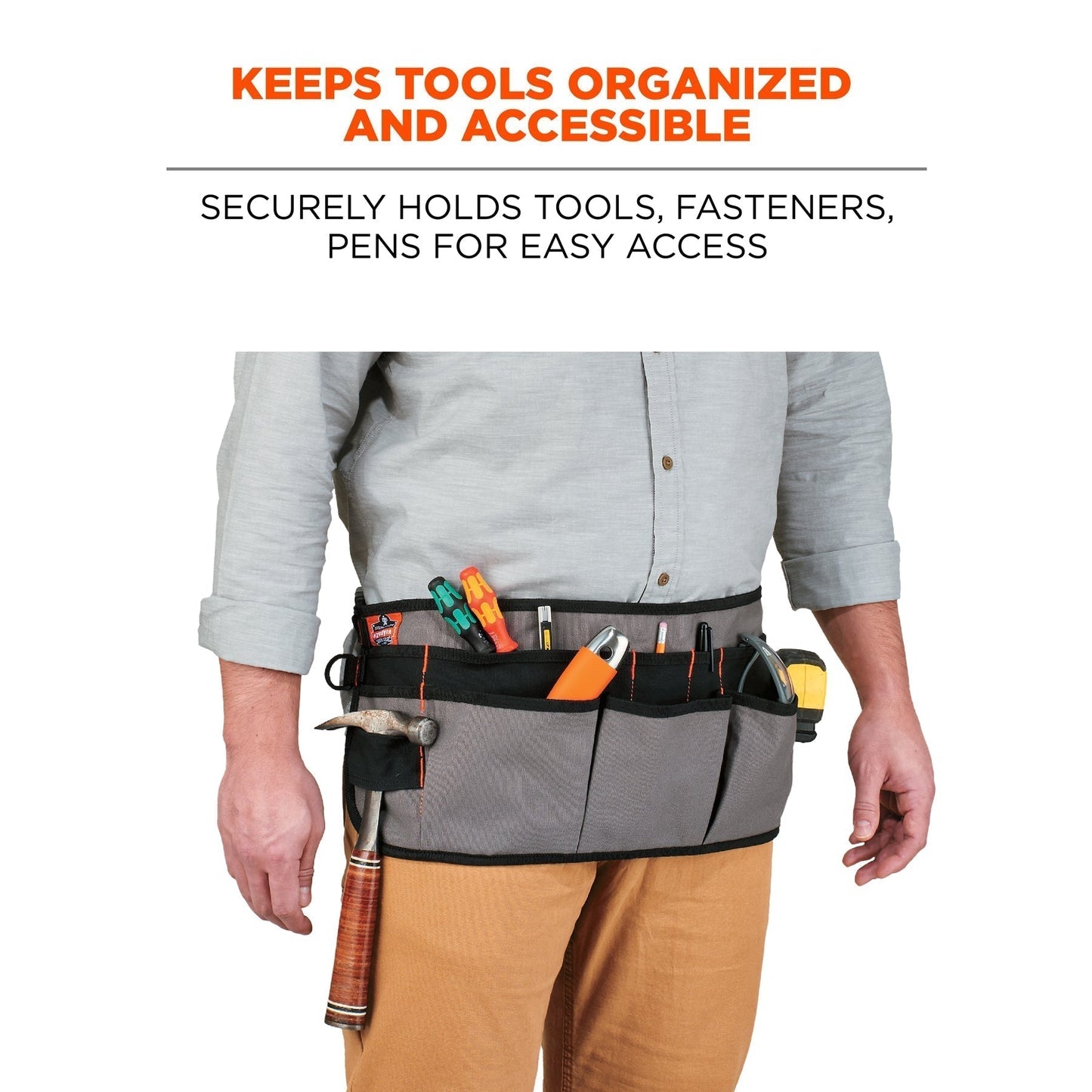 Gray Tool Aprons - Ergodyne - Durable Canvas Design